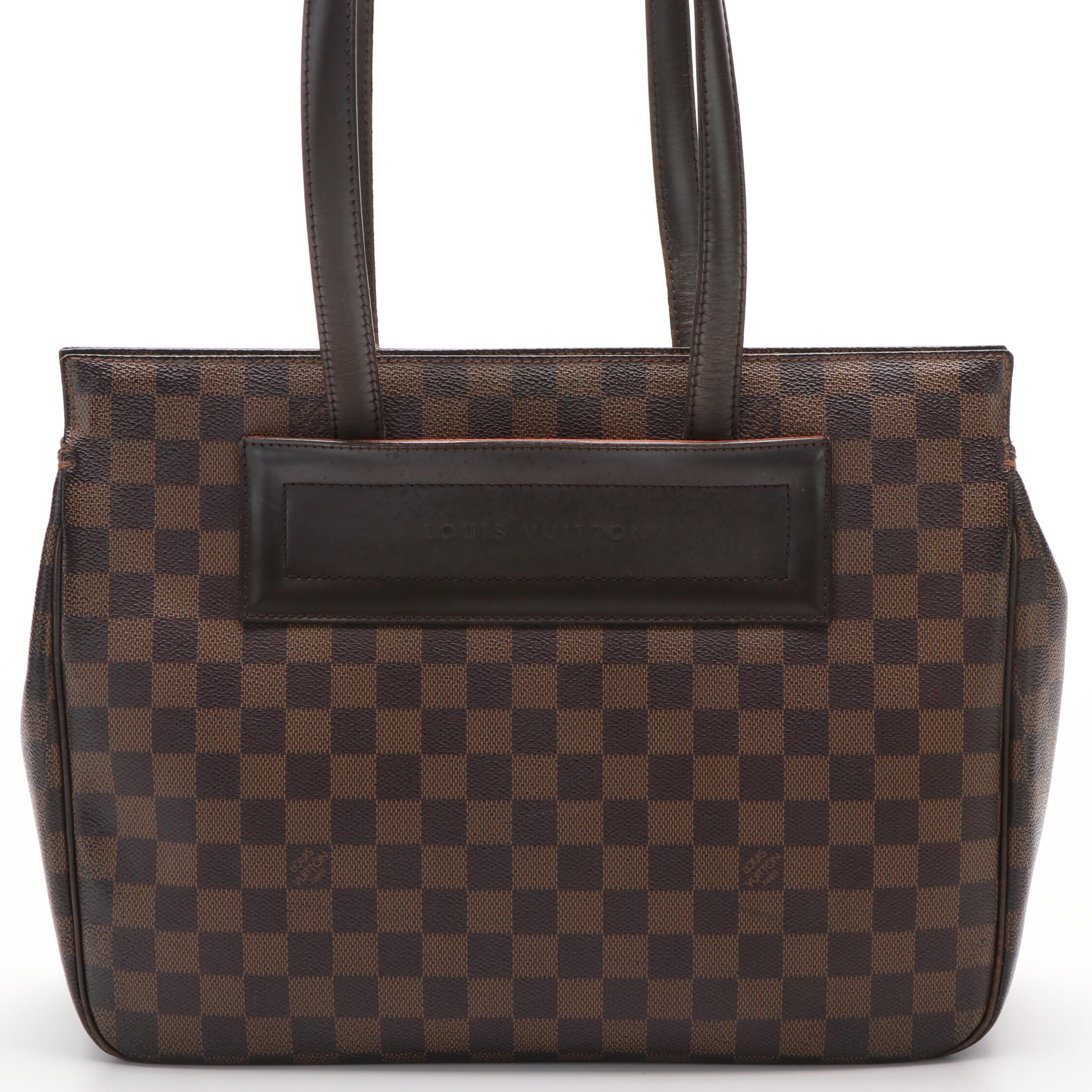 Louis Vuitton Parioli Shopper in Brown Damier Ebene Coated Canvas