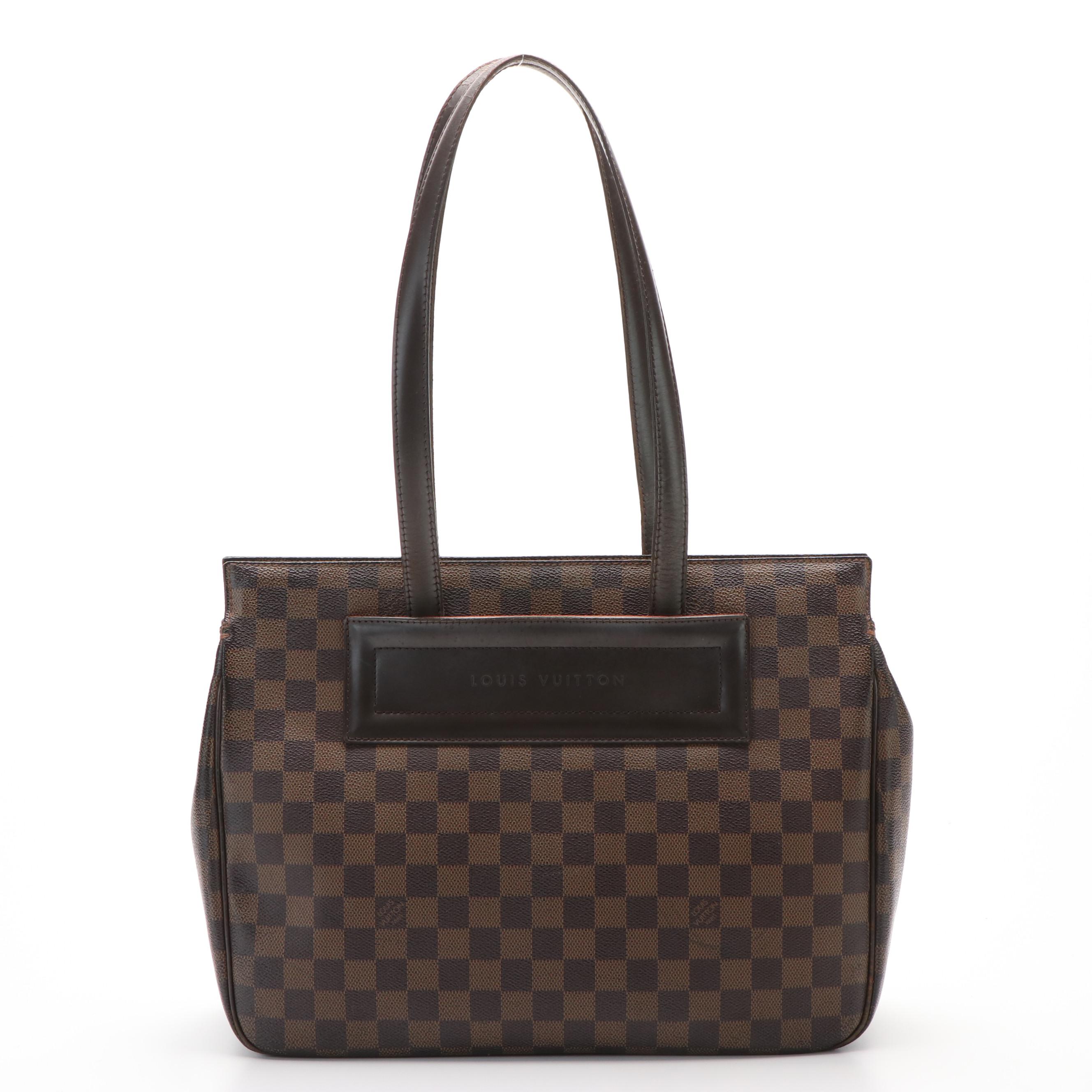 Louis Vuitton Parioli Shopper in Brown Damier Ebene Coated Canvas