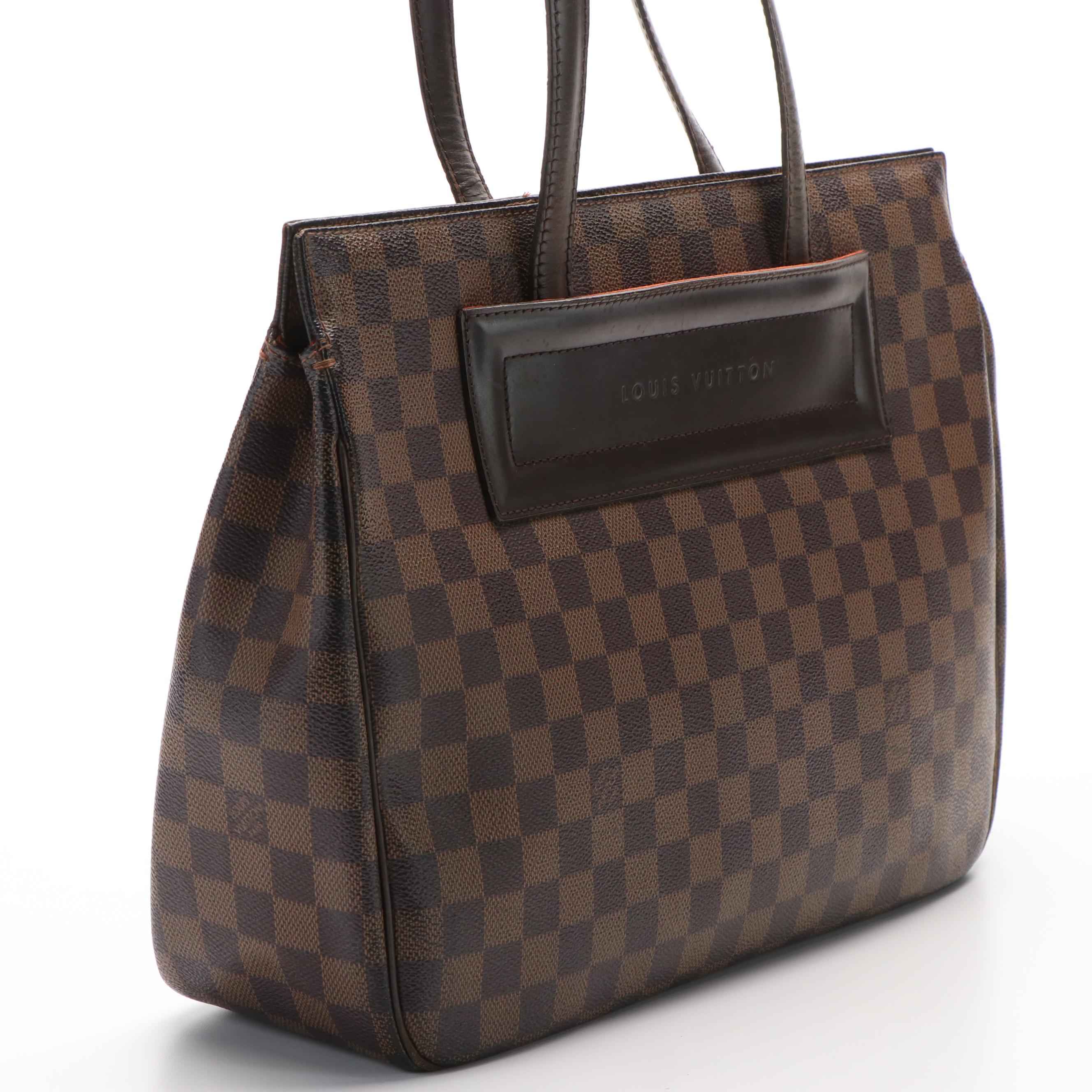 Louis Vuitton Parioli Shopper in Brown Damier Ebene Coated Canvas