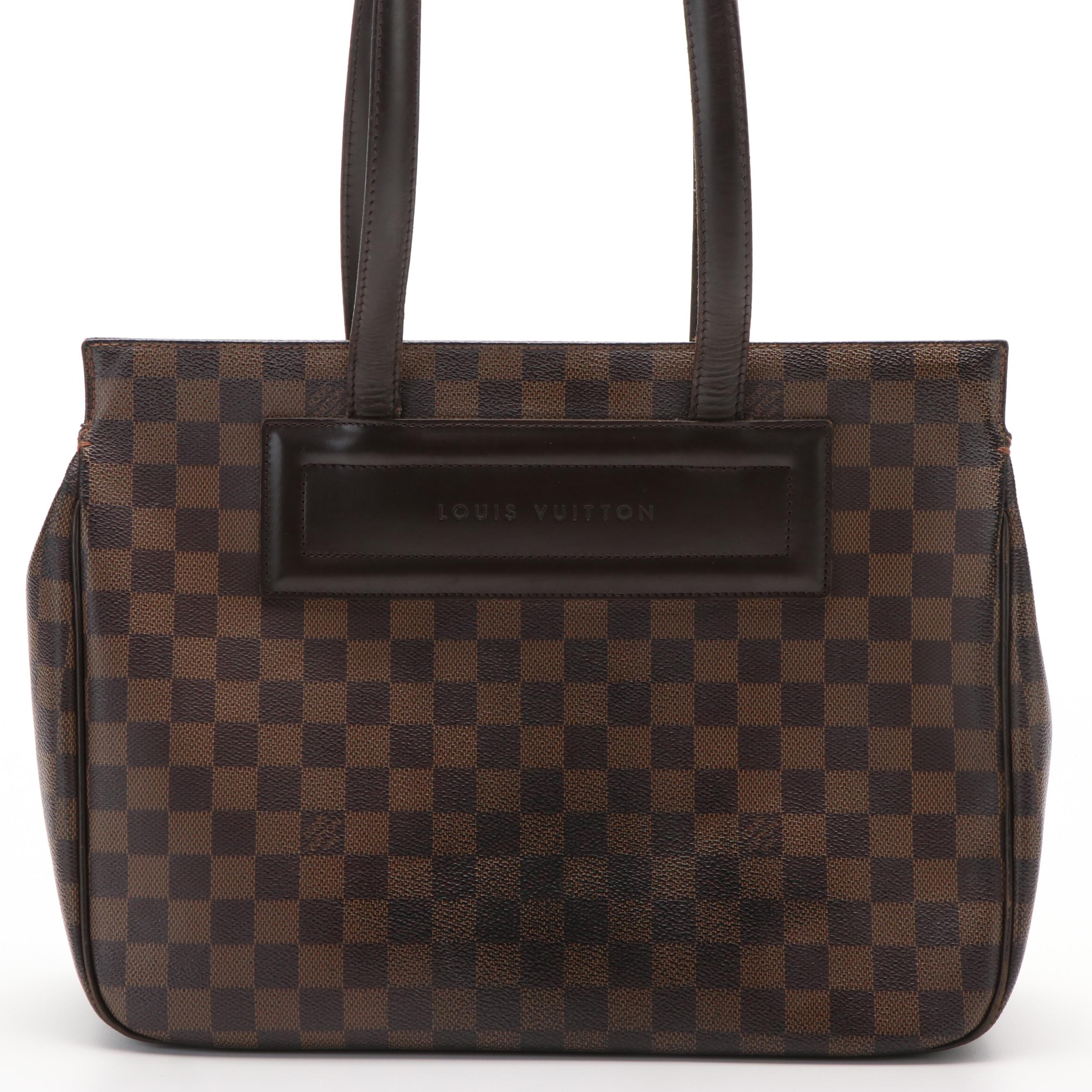Louis Vuitton Parioli Shopper in Brown Damier Ebene Coated Canvas