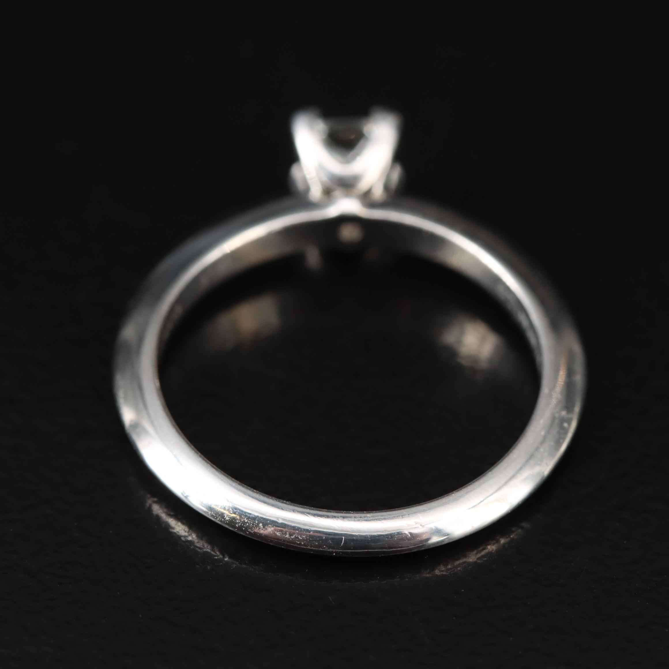 Tiffany & Co. Platinum Knife Edge 0.31 CT Diamond Solitaire and Band Set