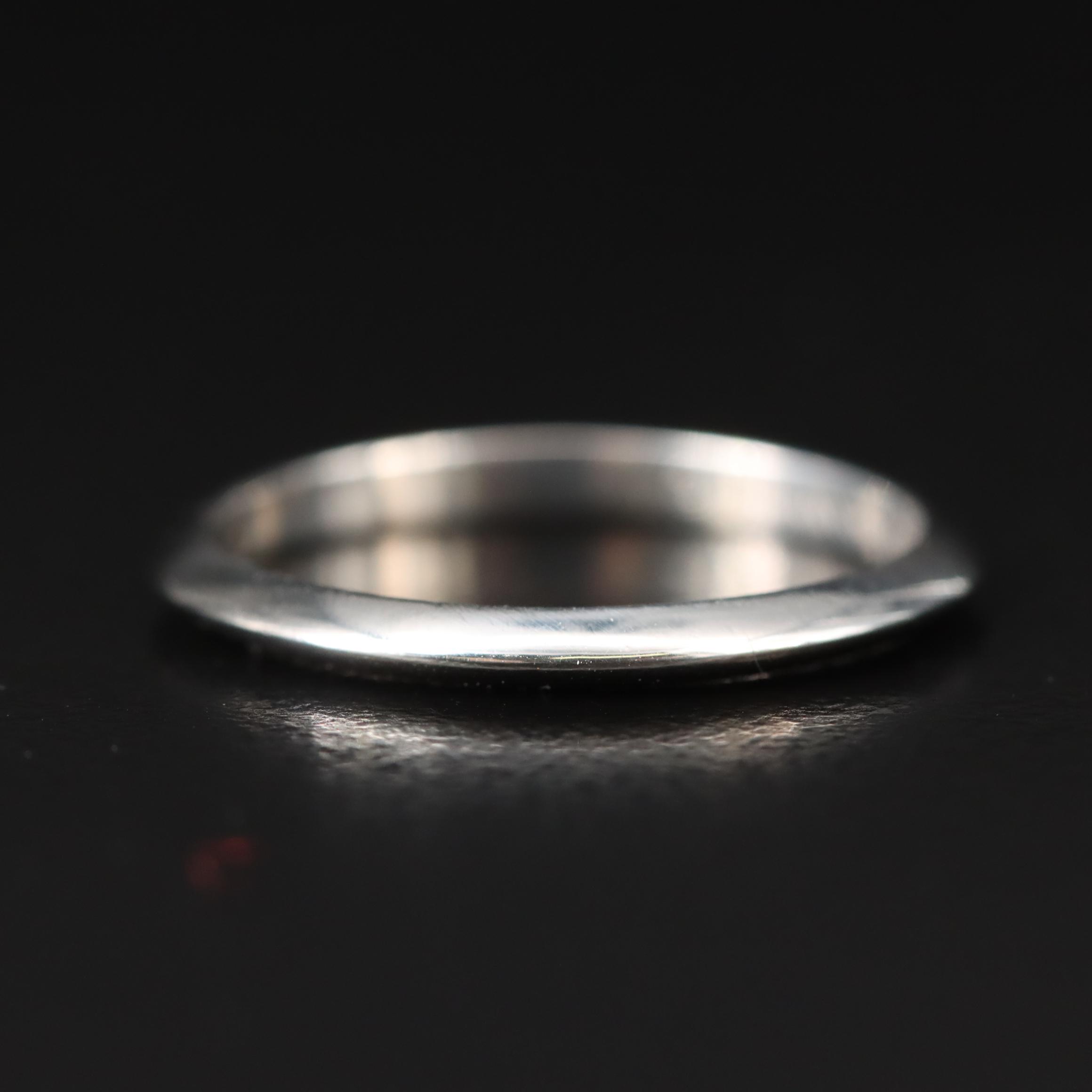 Tiffany & Co. Platinum Knife Edge 0.31 CT Diamond Solitaire and Band Set