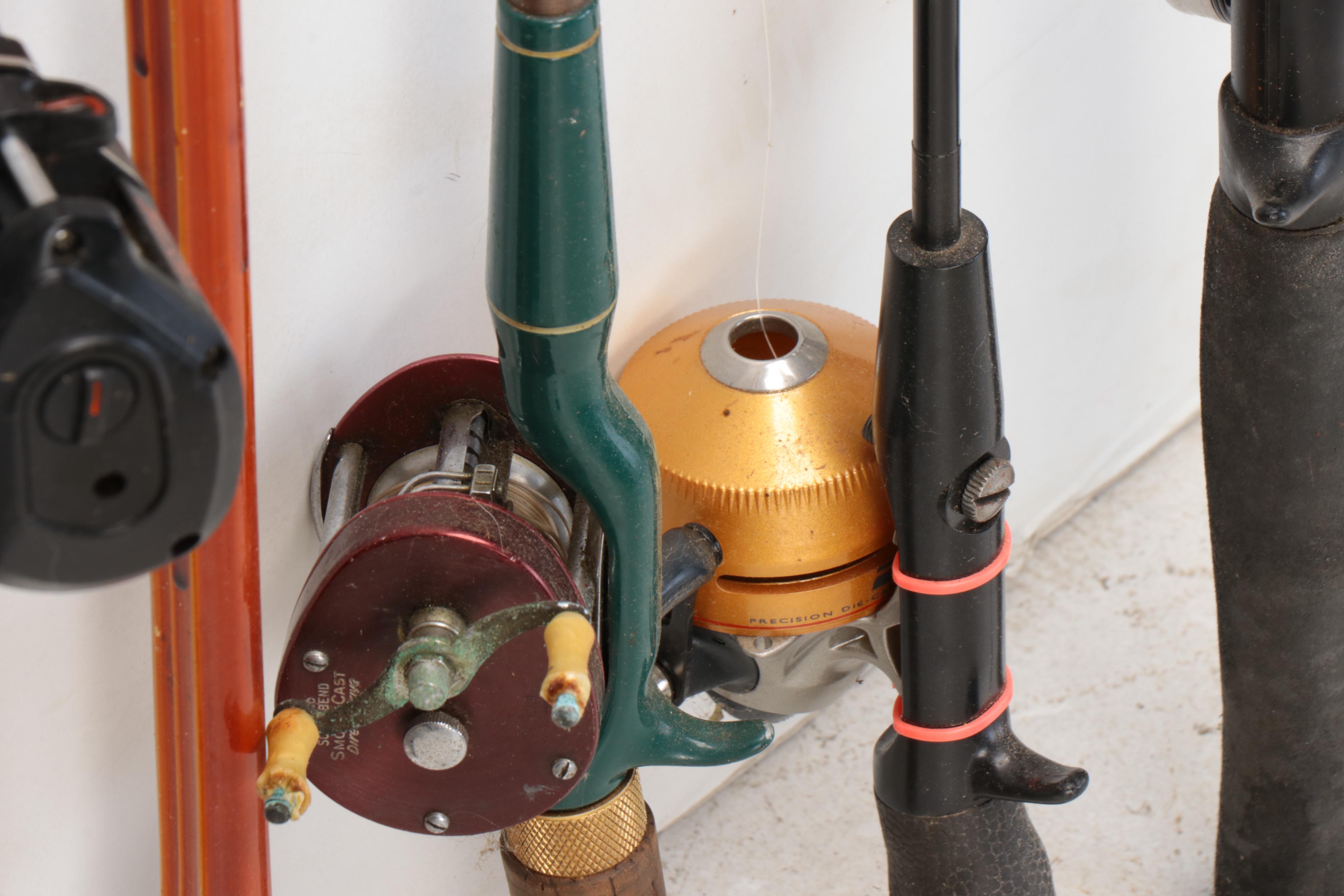 Shakespeare "Synergy" Catfishing Rod with Other Fishing Rods and Gear
