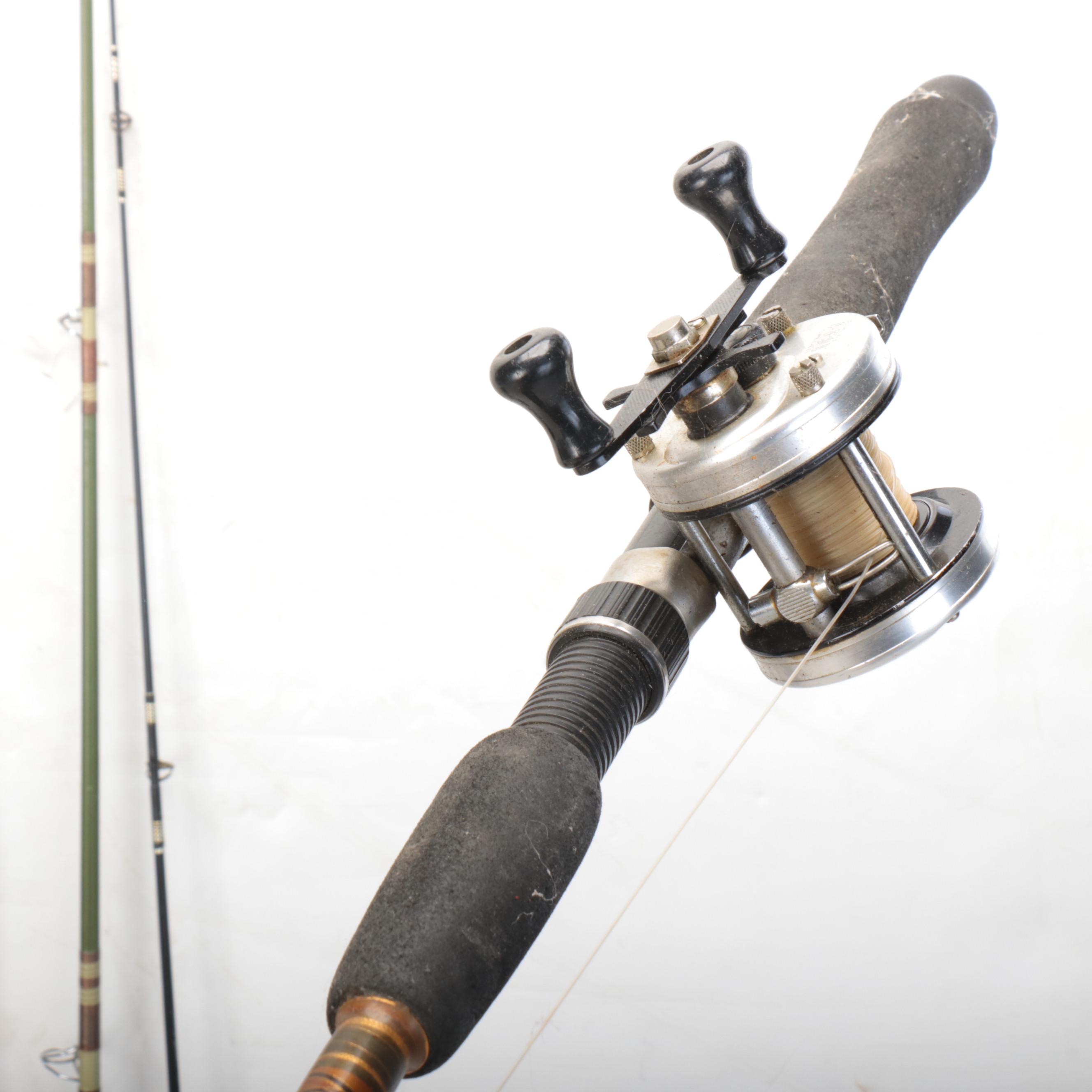 Shakespeare "Synergy" Catfishing Rod with Other Fishing Rods and Gear