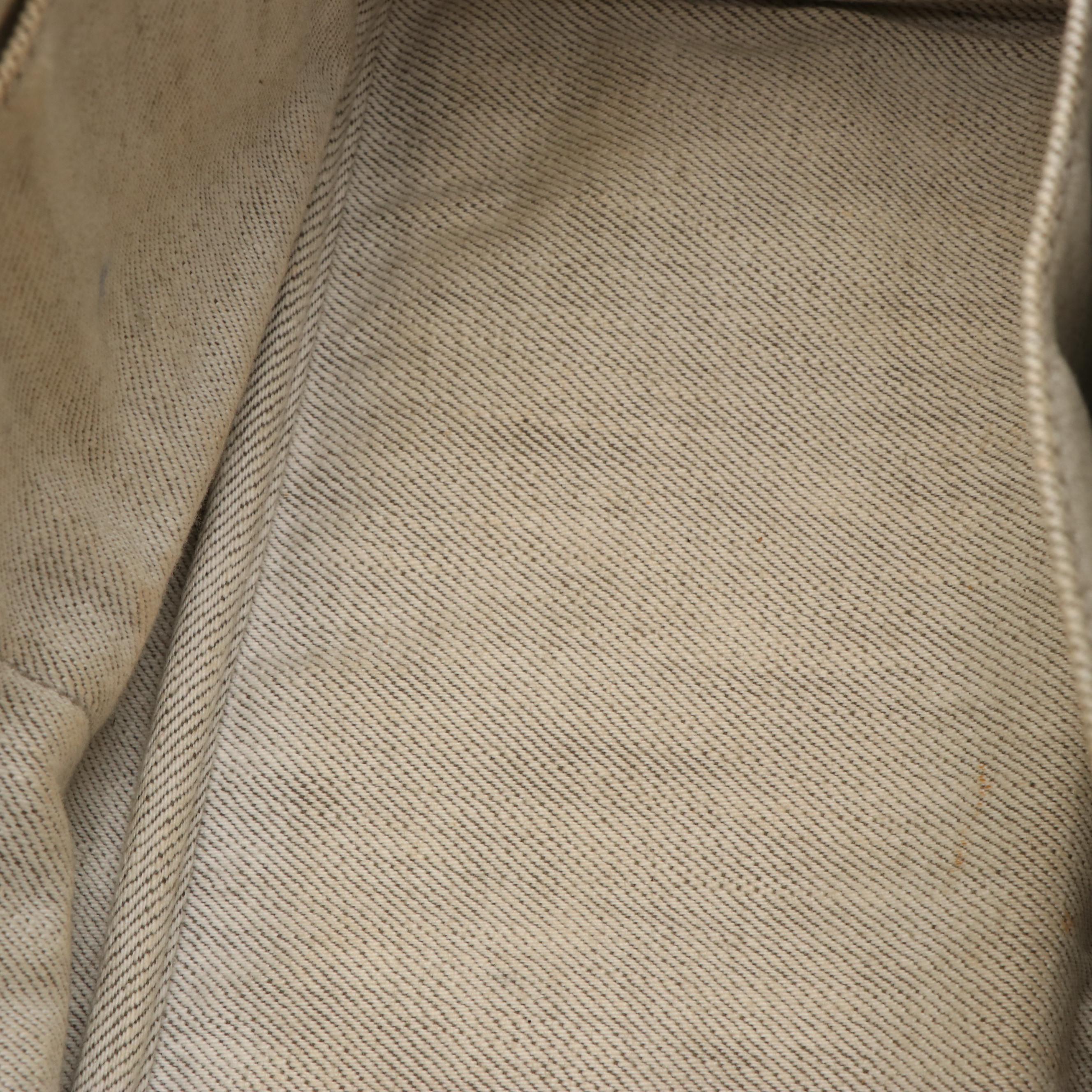 Prada Canapa Logo Tote in Grey Denim