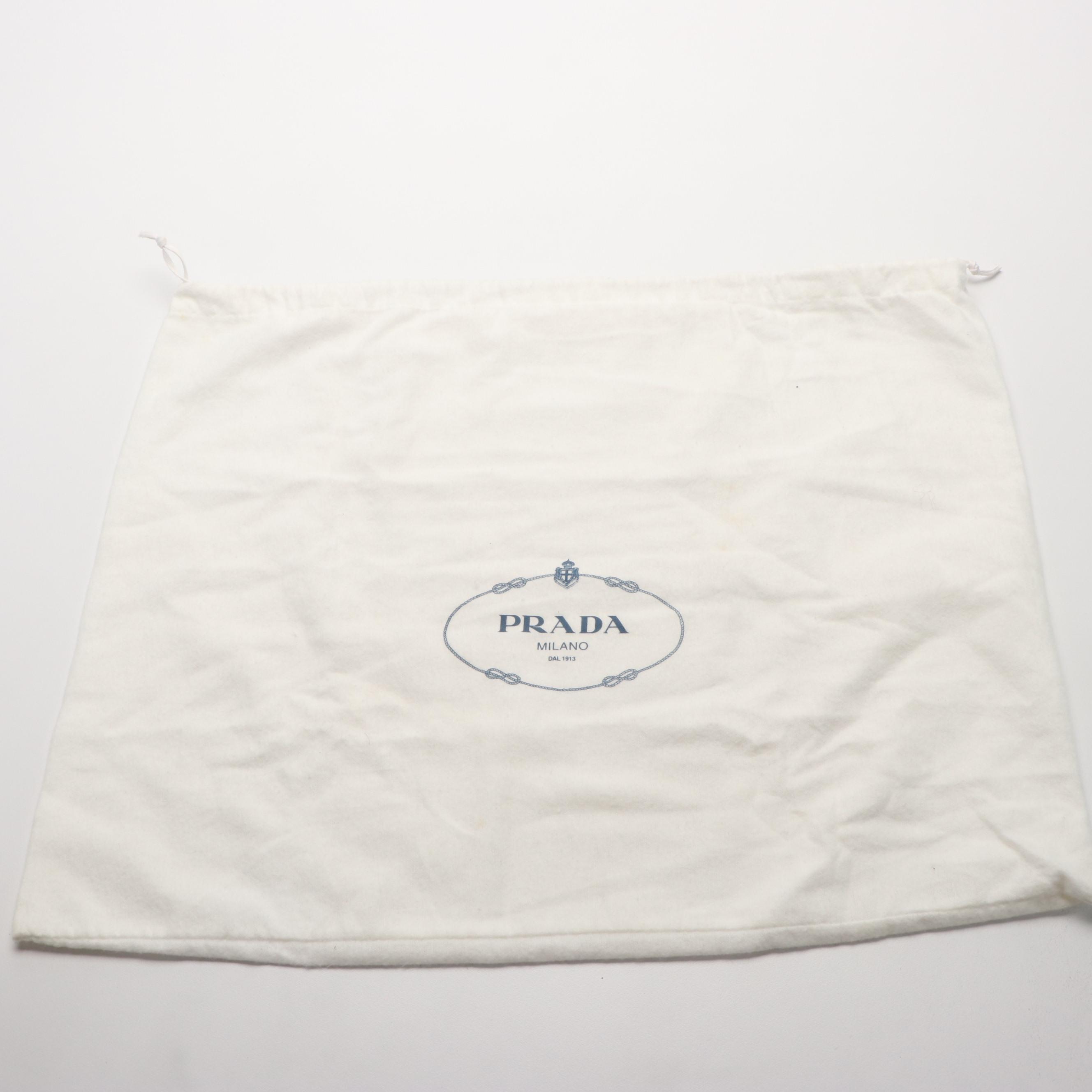 Prada Canapa Logo Tote in Grey Denim