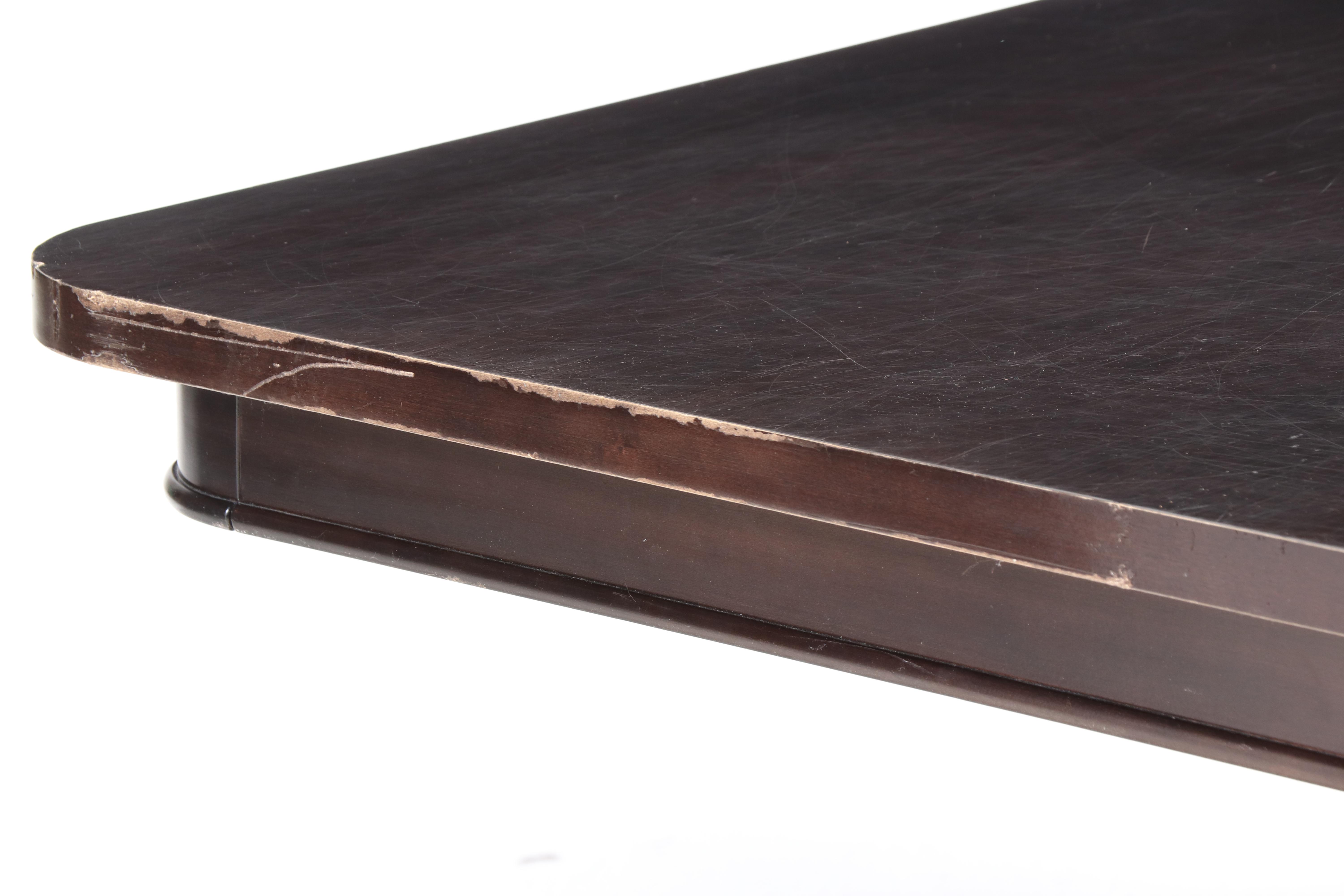 Swaim Art Deco Style Espresso Finish Dining Table