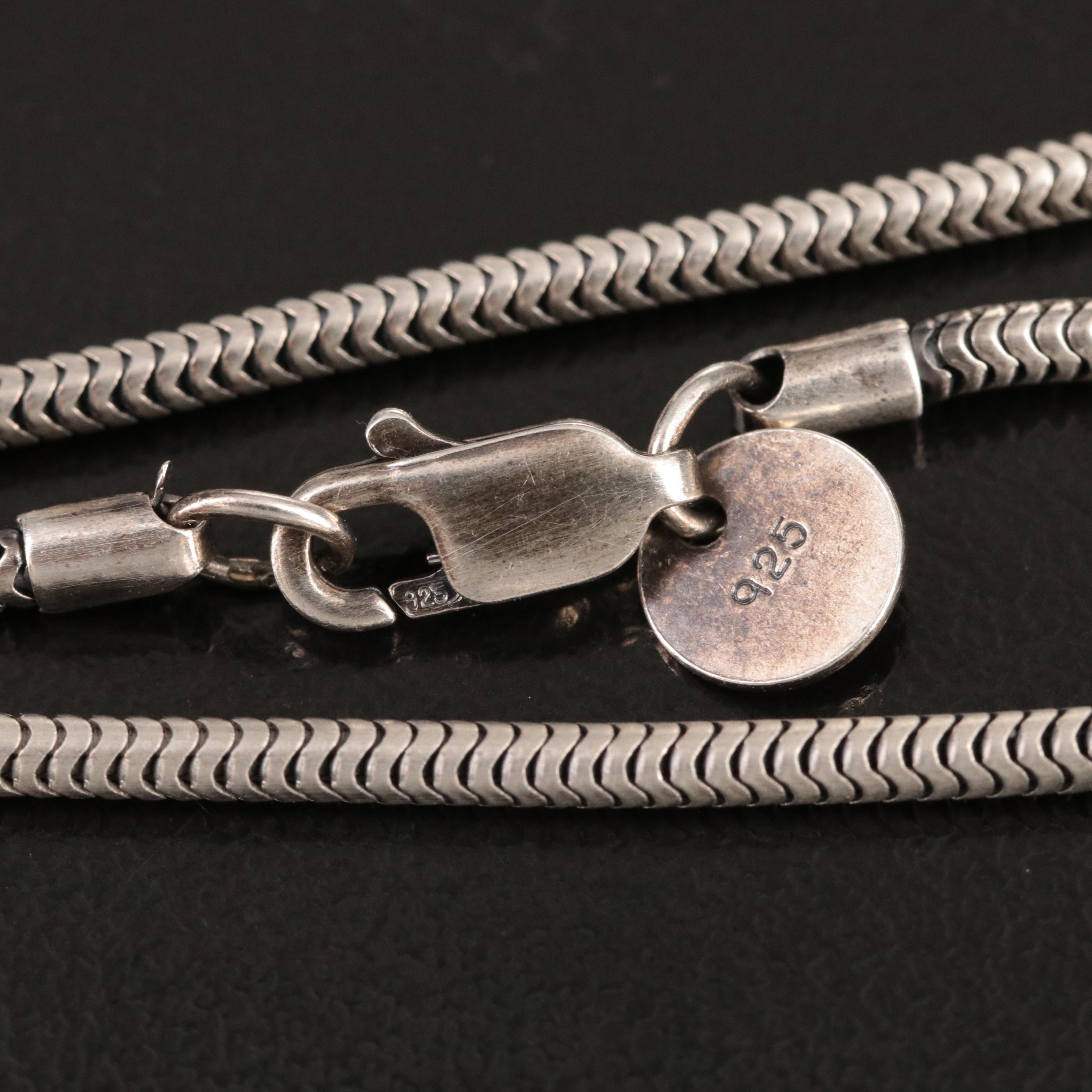 Tiffany & Co. Sterling Oval Locket Pendant Necklace