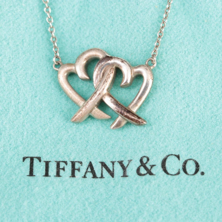 Paloma Picasso for Tiffany & Co. Double Loving Heart Sterling Necklace