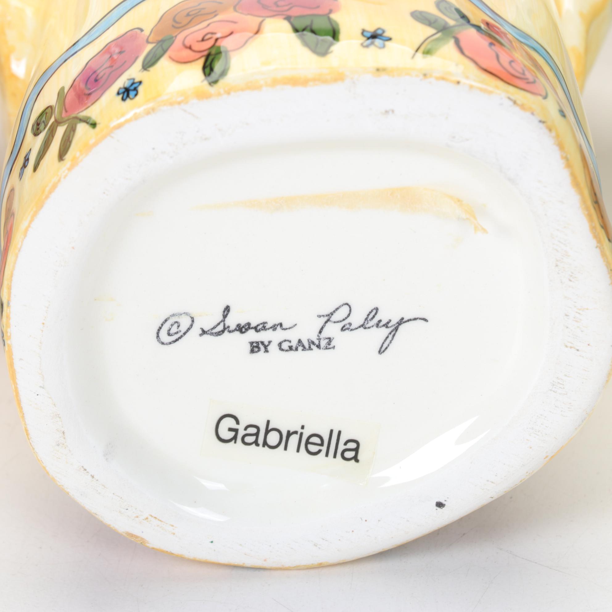 Susan Paley Vibrant Ceramic Figure Vases by Ganz