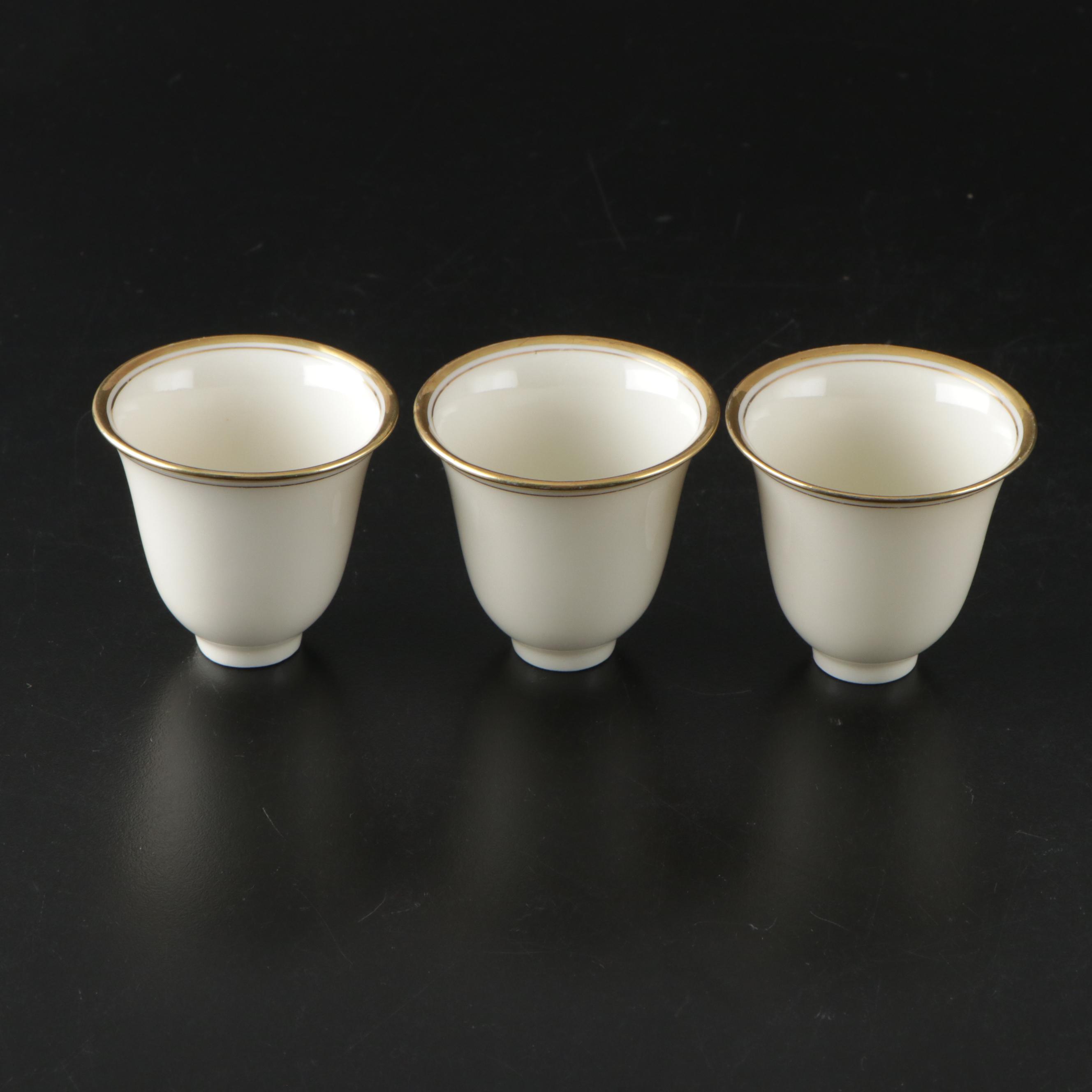 Webster Sterling Silver Zarfs and Saucers with German Porcelain Cups