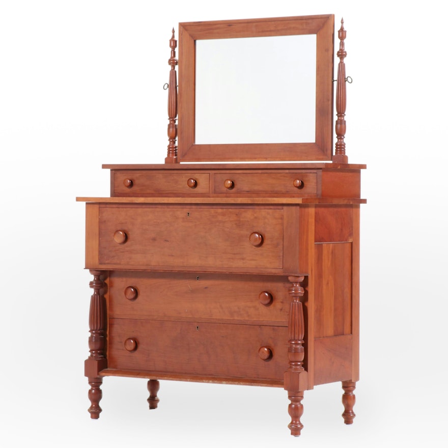 McMahan Furniture Co. Empire Style Cherrywood Dresser, Late 20th Century