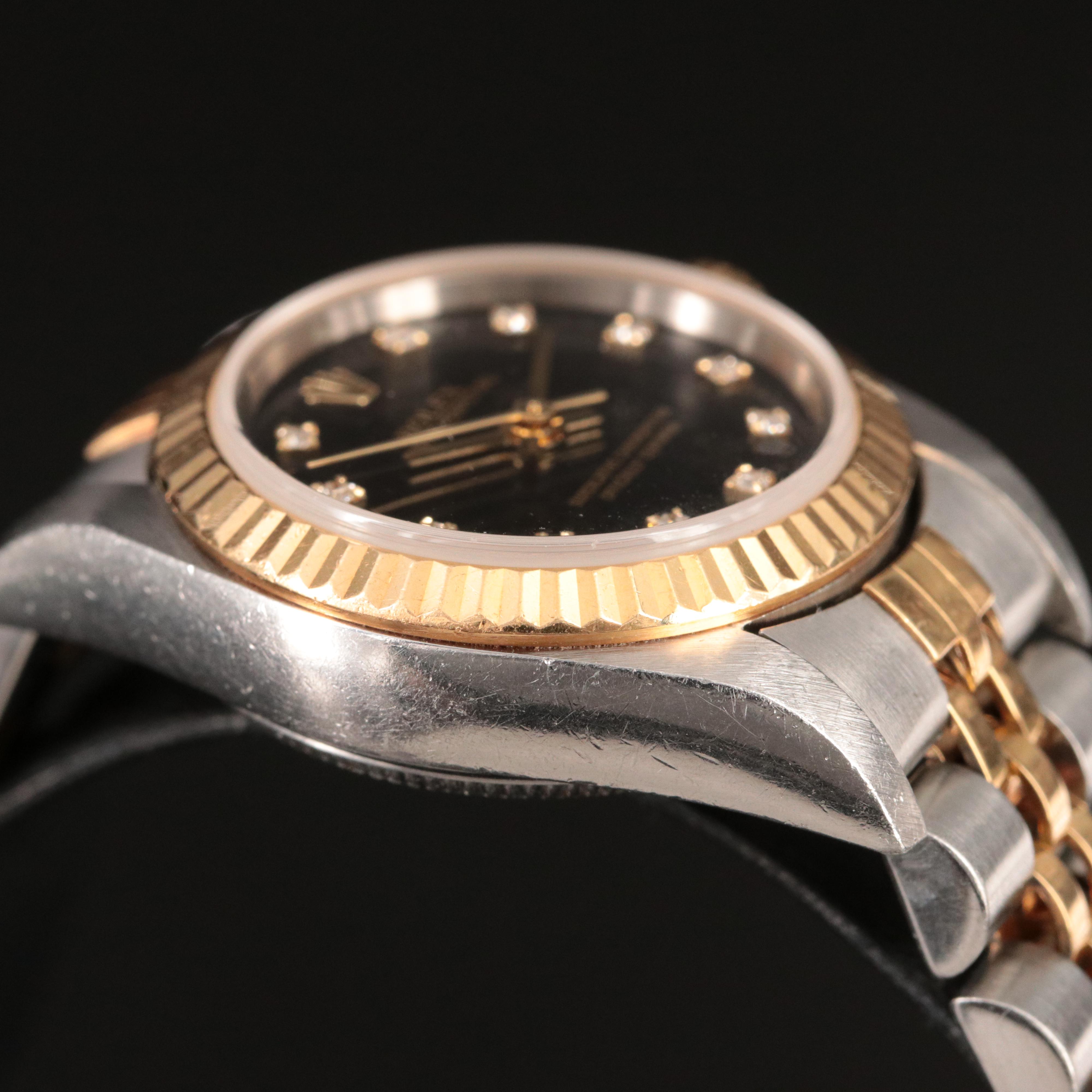 2005 Rolex Factory Diamond Dial 18K and Stainless Steel Watch