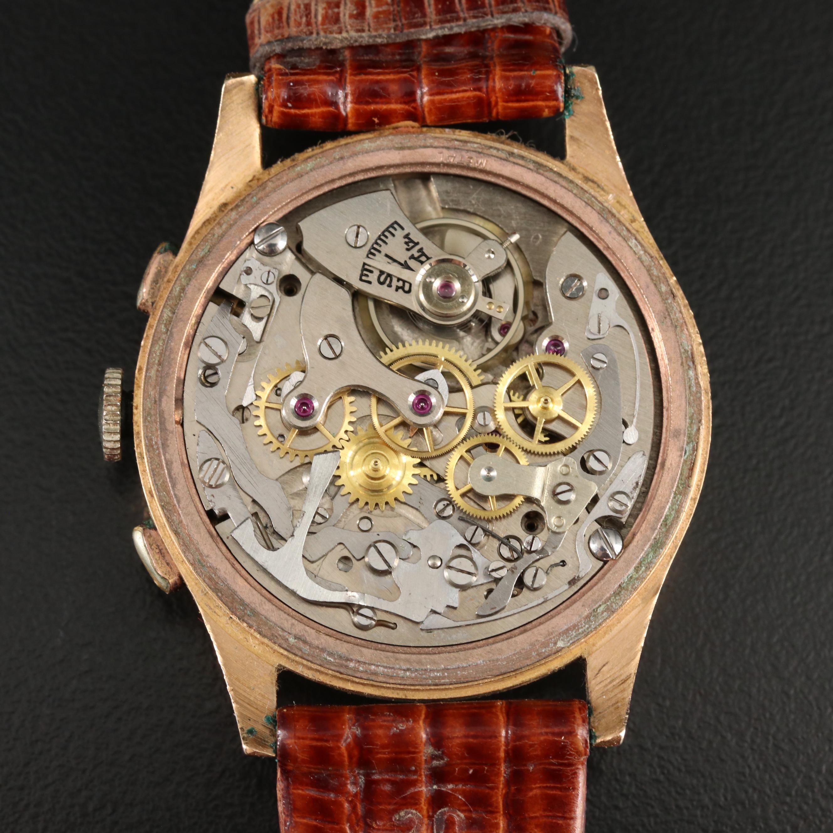 Vintage Princeps 18K Gold Chronograph Watch
