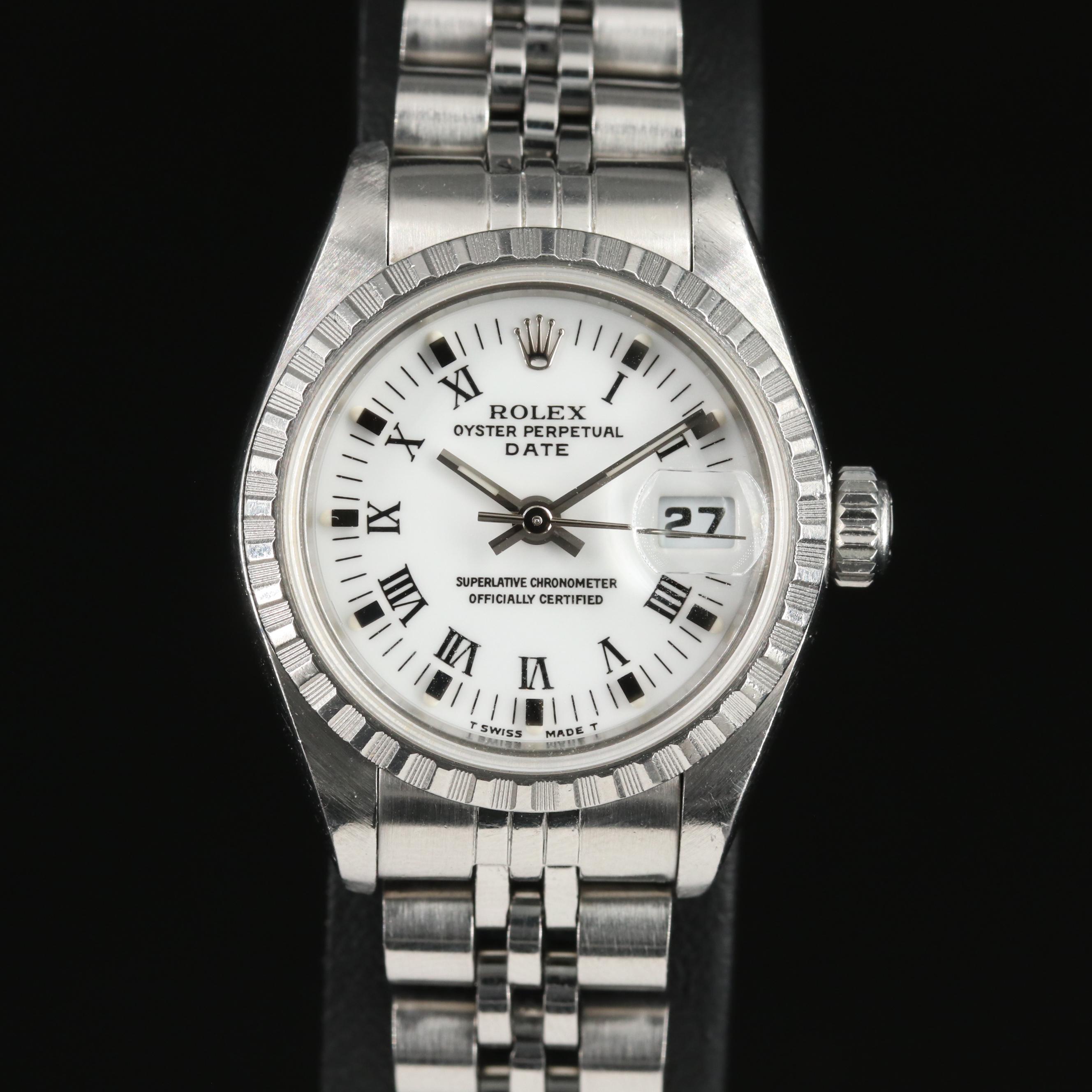 1997 Rolex Oyster Perpetual Date 69240 Steel Watch