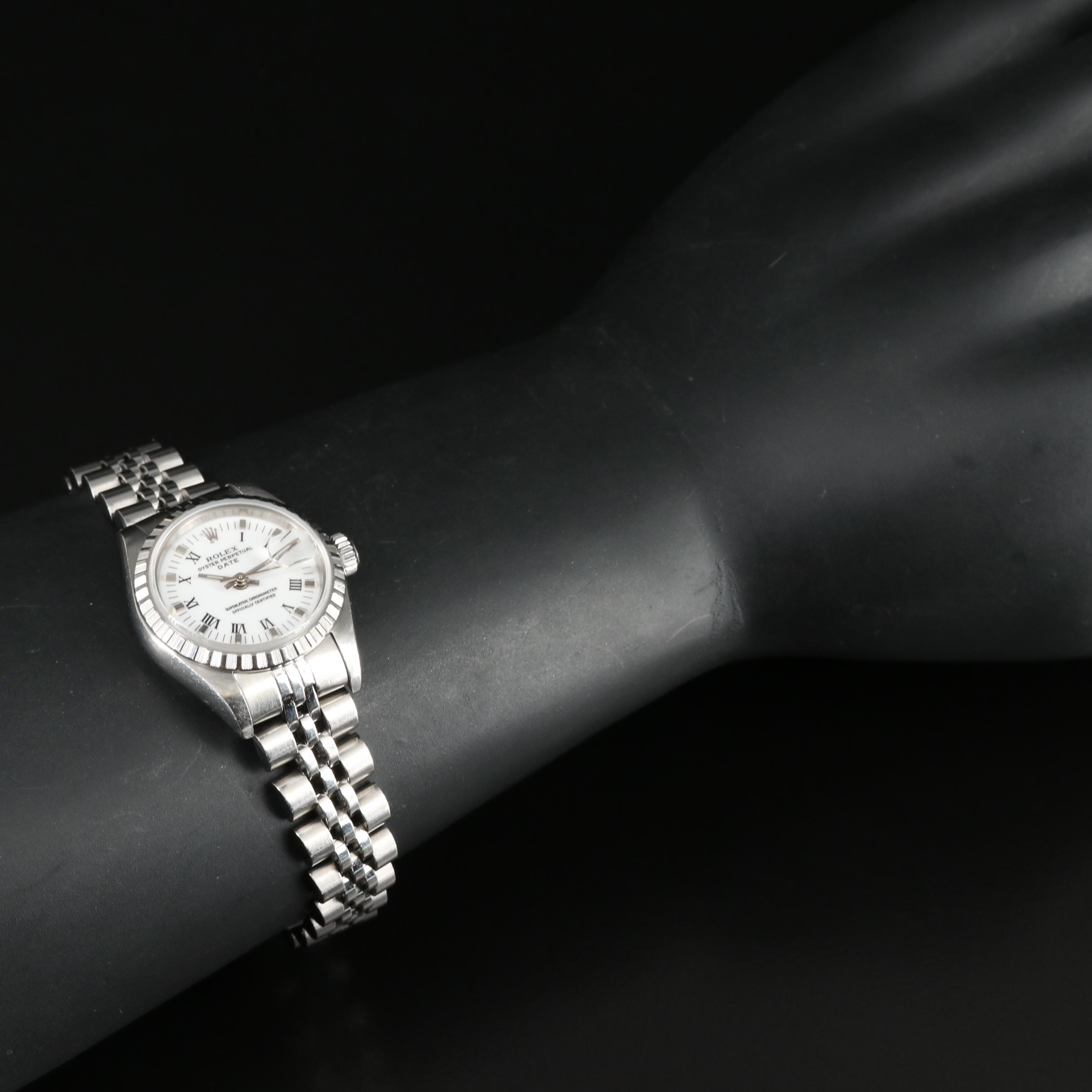 1997 Rolex Oyster Perpetual Date 69240 Steel Watch