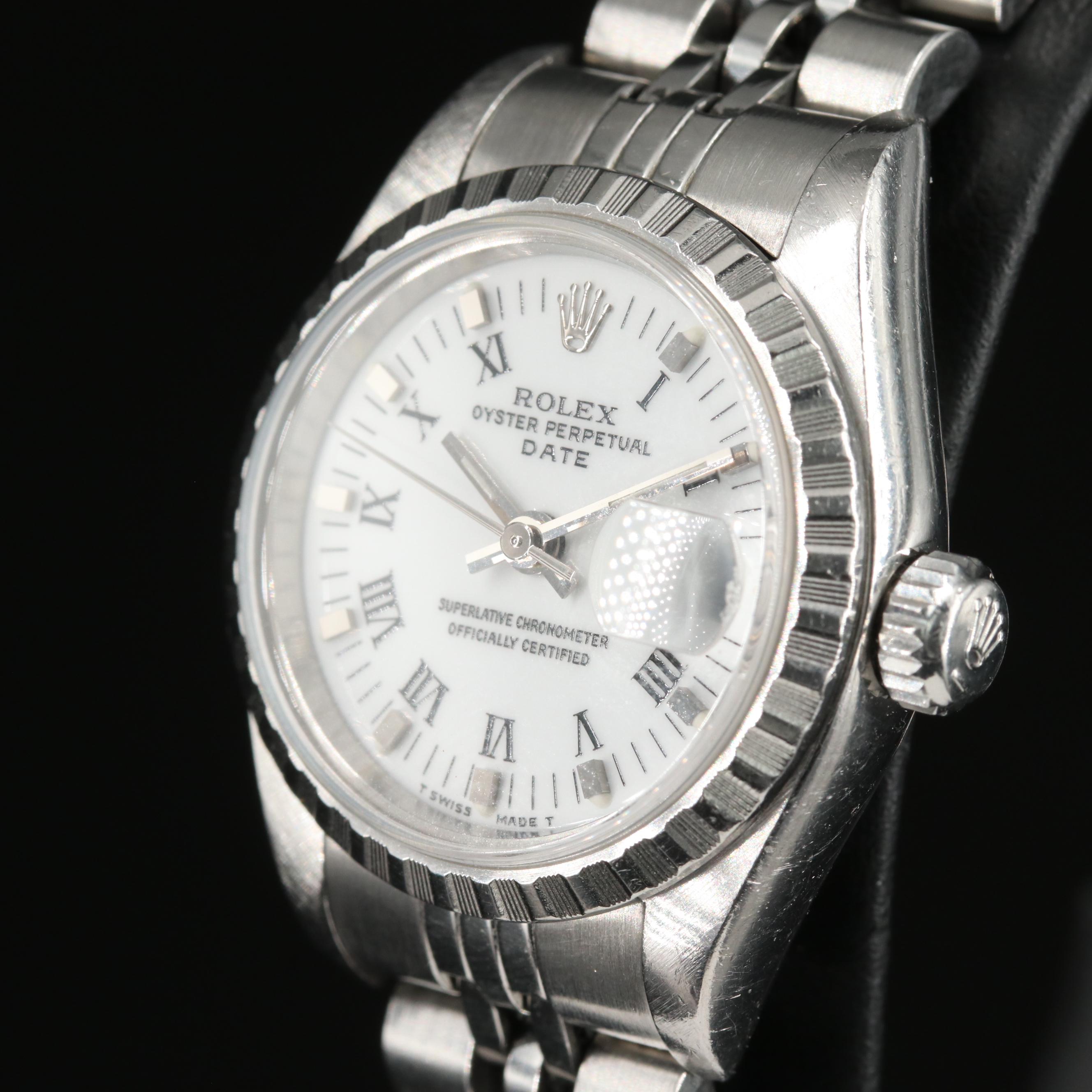 1997 Rolex Oyster Perpetual Date 69240 Steel Watch