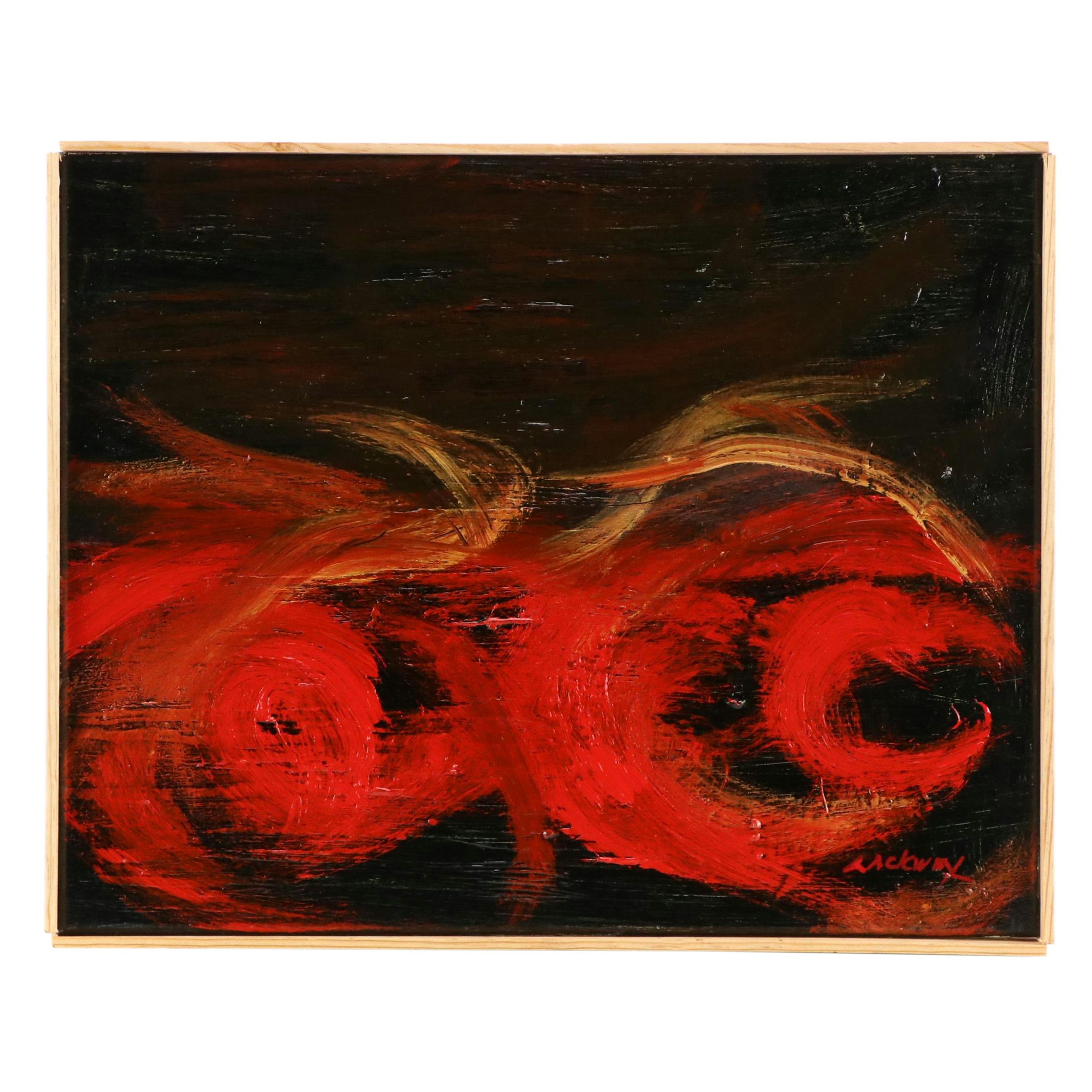 Robert Lackney Abstract Acrylic Painting "On the Run"