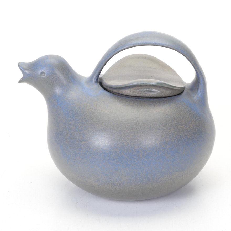 Eva Zeisel for Monmouth Pottery Bird-Form Stoneware Teapot, 1950s