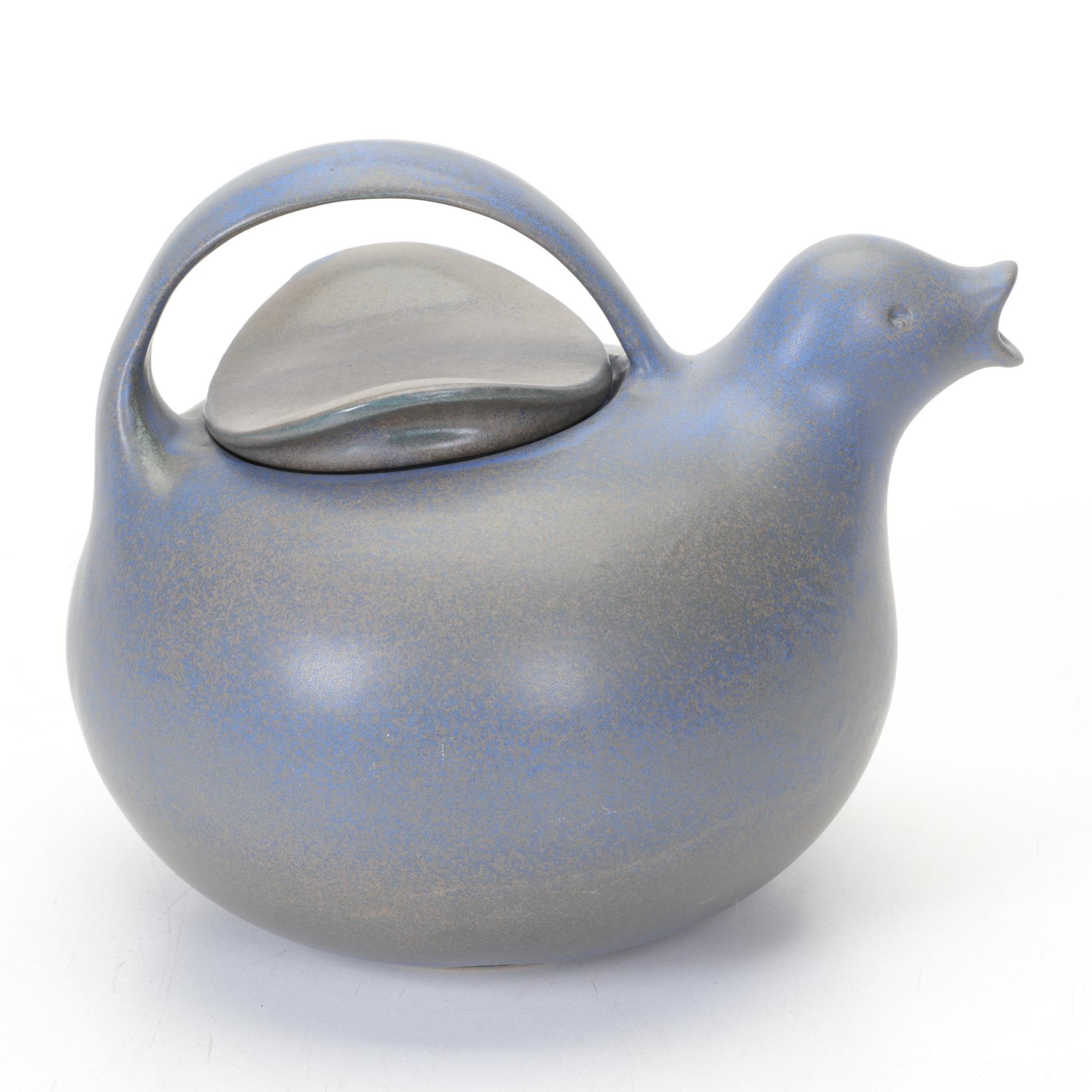 Eva Zeisel for Monmouth Pottery Bird-Form Stoneware Teapot, 1950s