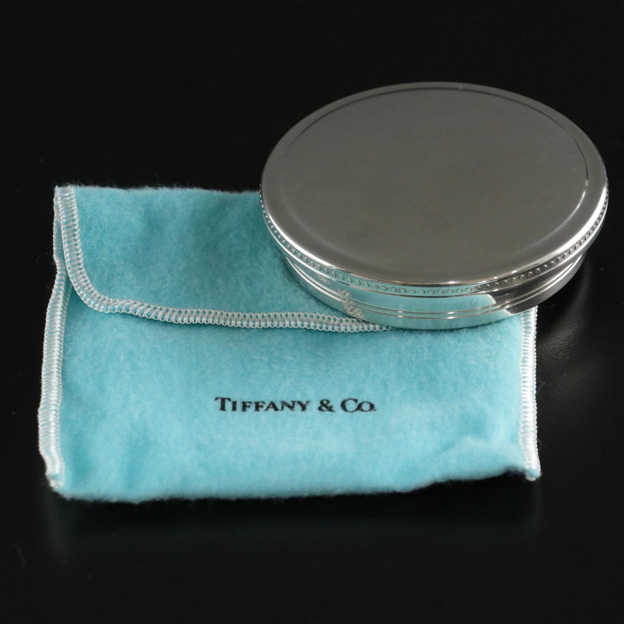 Tiffany & Co. Round Handcrafted Pewter Trinket Box