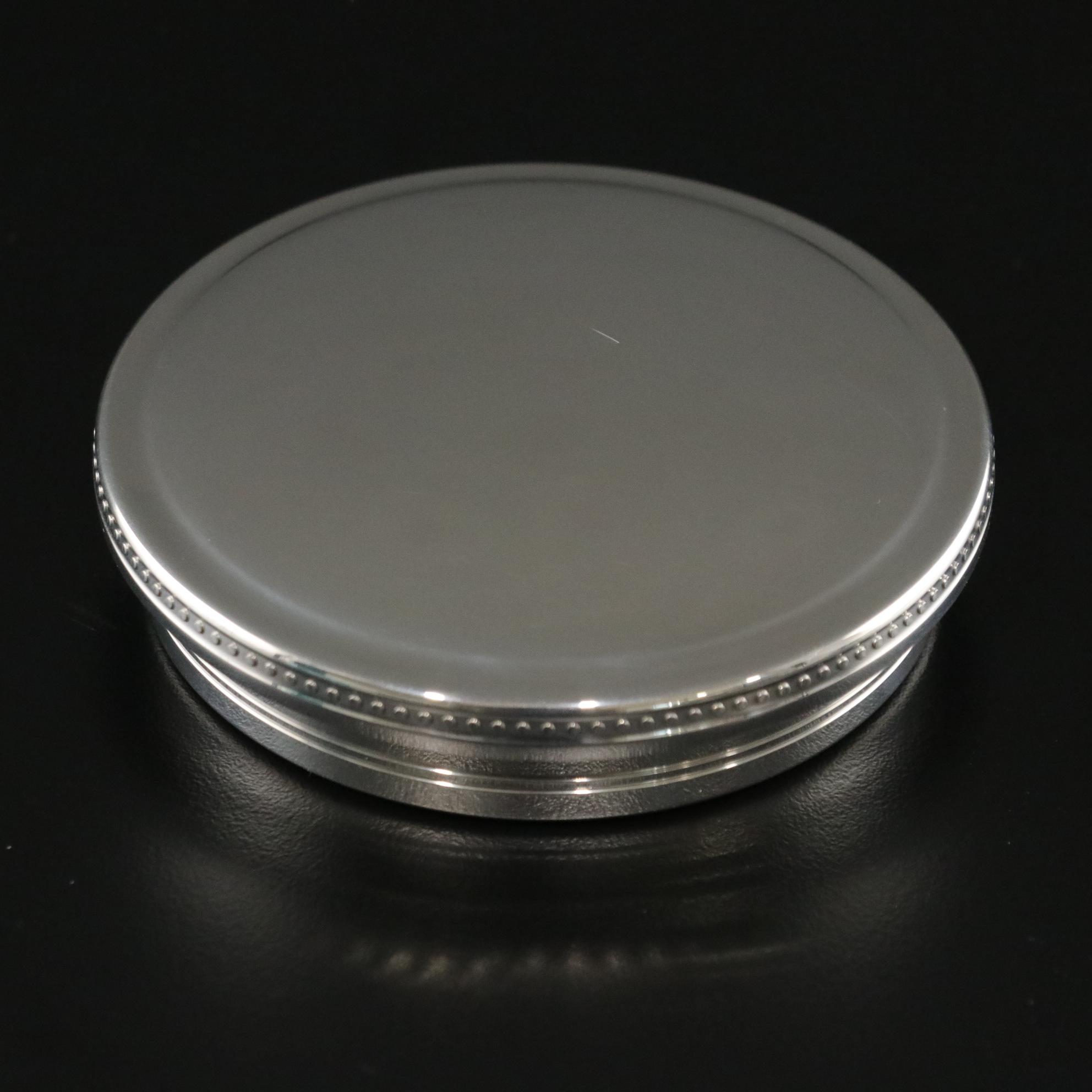 Tiffany & Co. Round Handcrafted Pewter Trinket Box