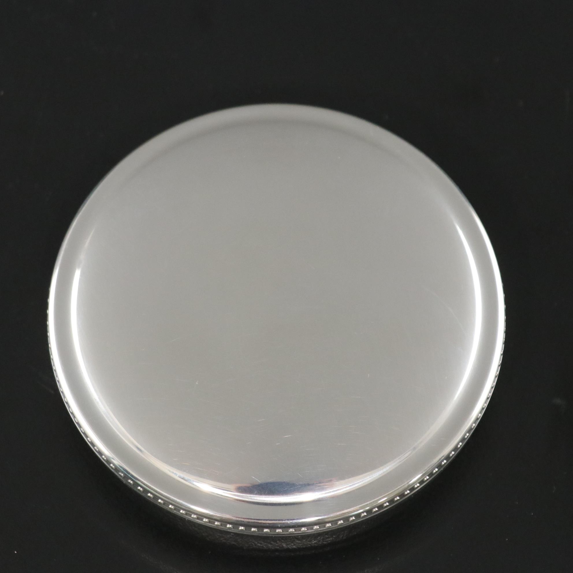 Tiffany & Co. Round Handcrafted Pewter Trinket Box