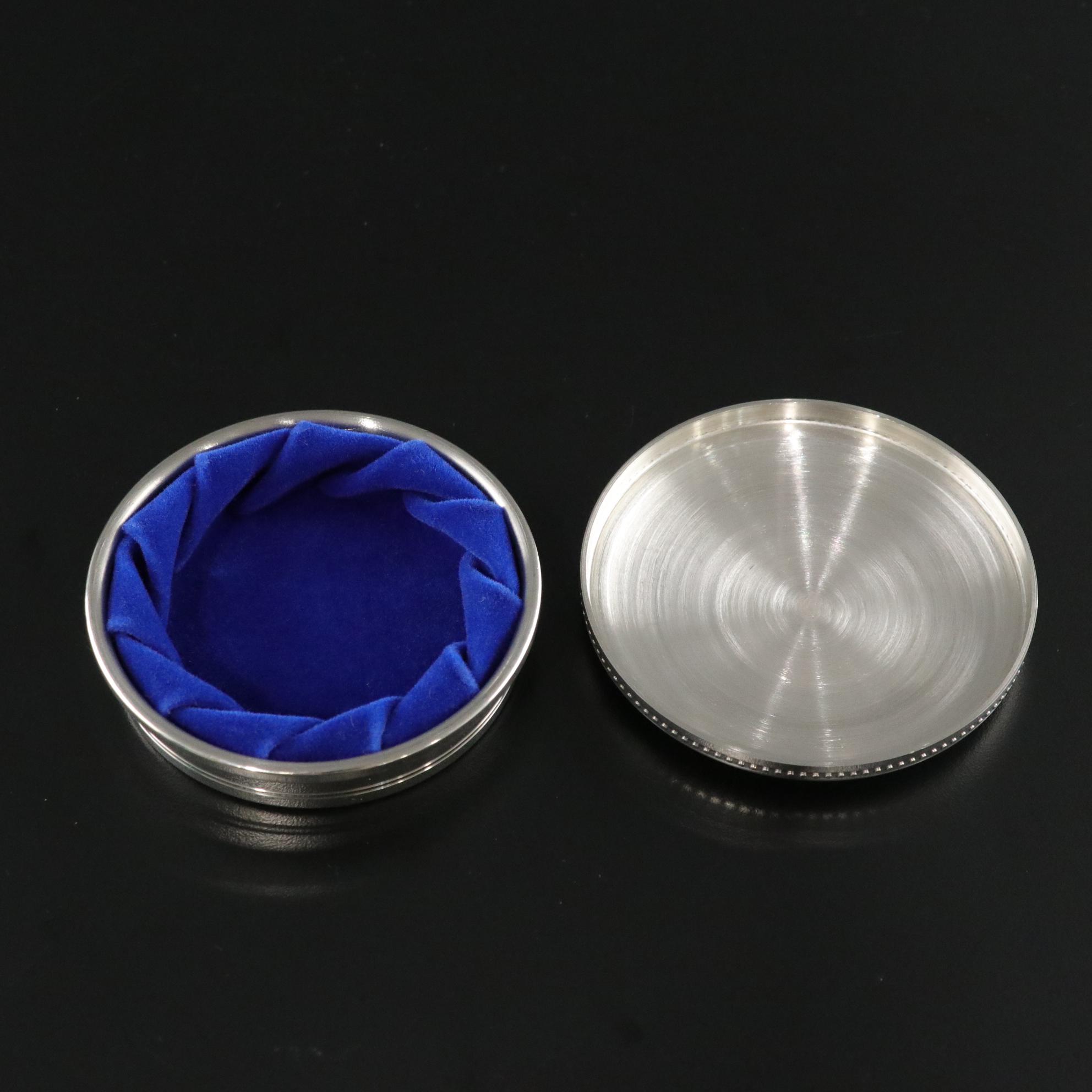 Tiffany & Co. Round Handcrafted Pewter Trinket Box