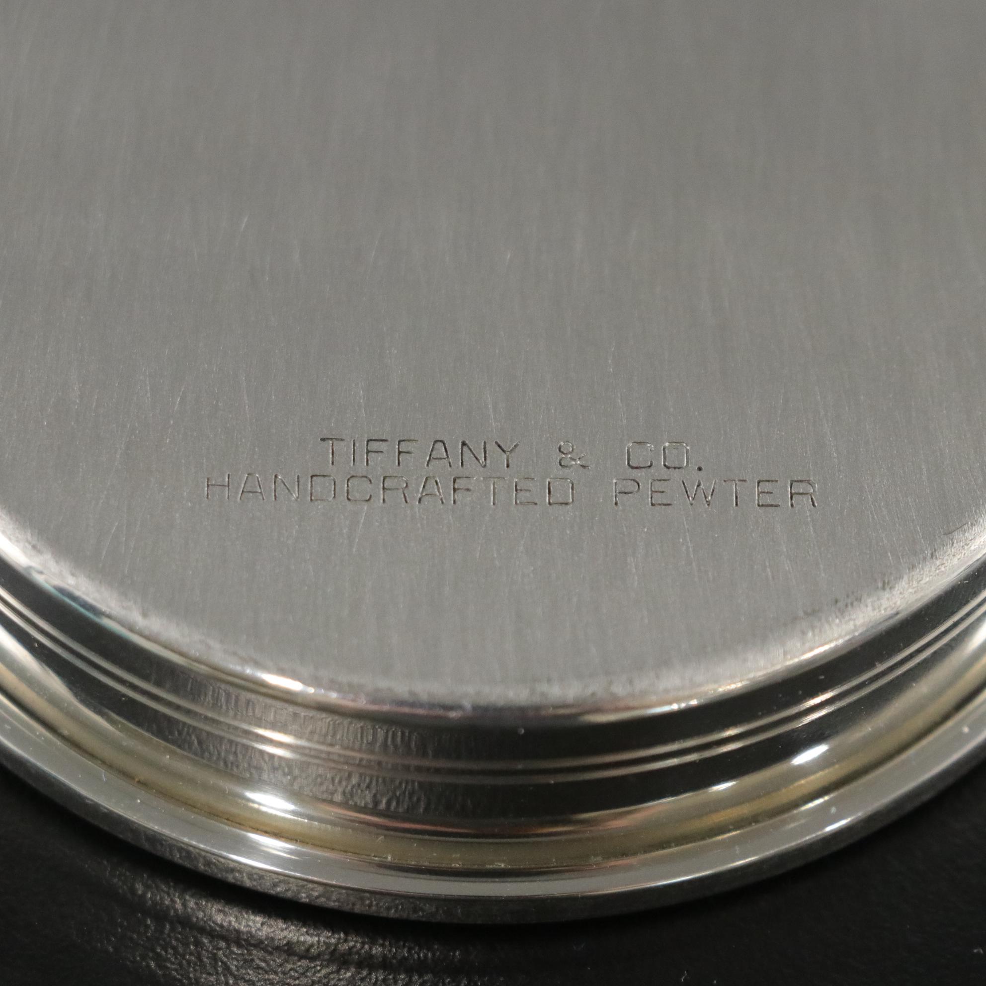 Tiffany & Co. Round Handcrafted Pewter Trinket Box