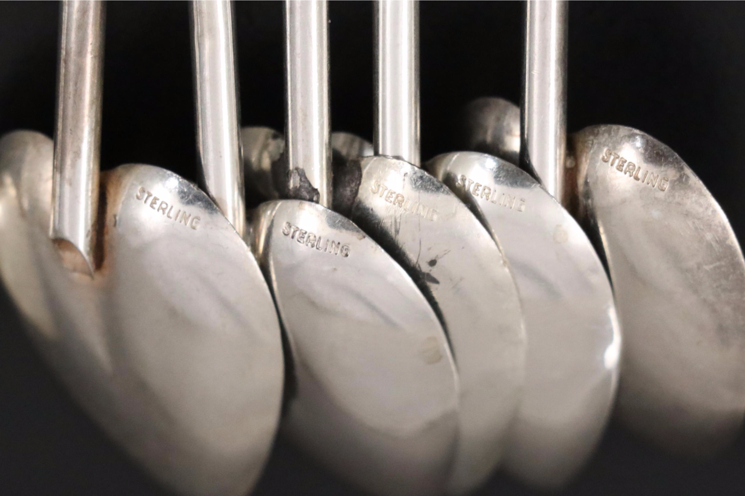 Sterling Silver Cocktail Spoon Straws with Sterling and Other Cocktail Picks