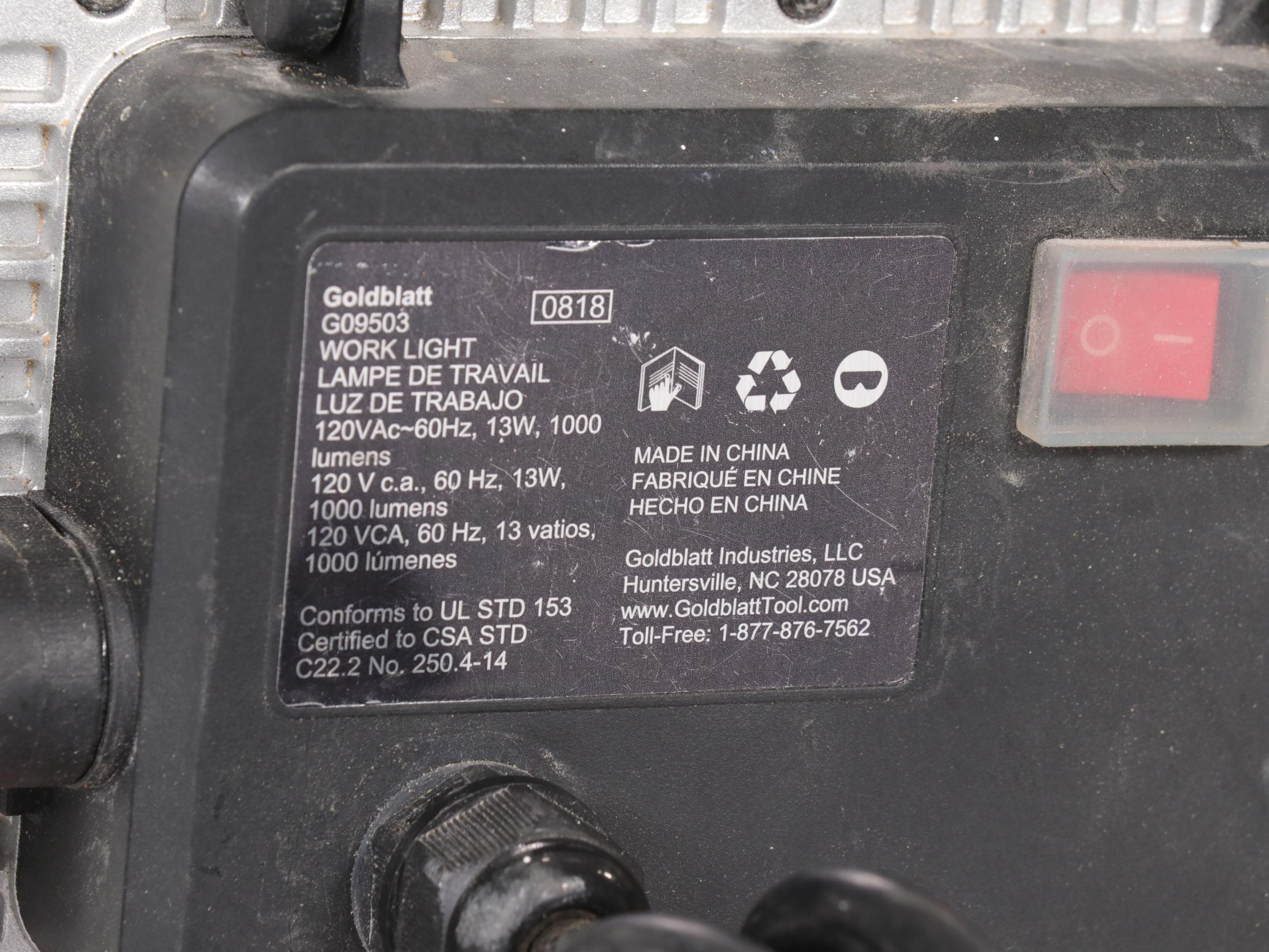 Haul Master Winch Puller, Goldblatt Work Light, Ryobi Laser Level, & More