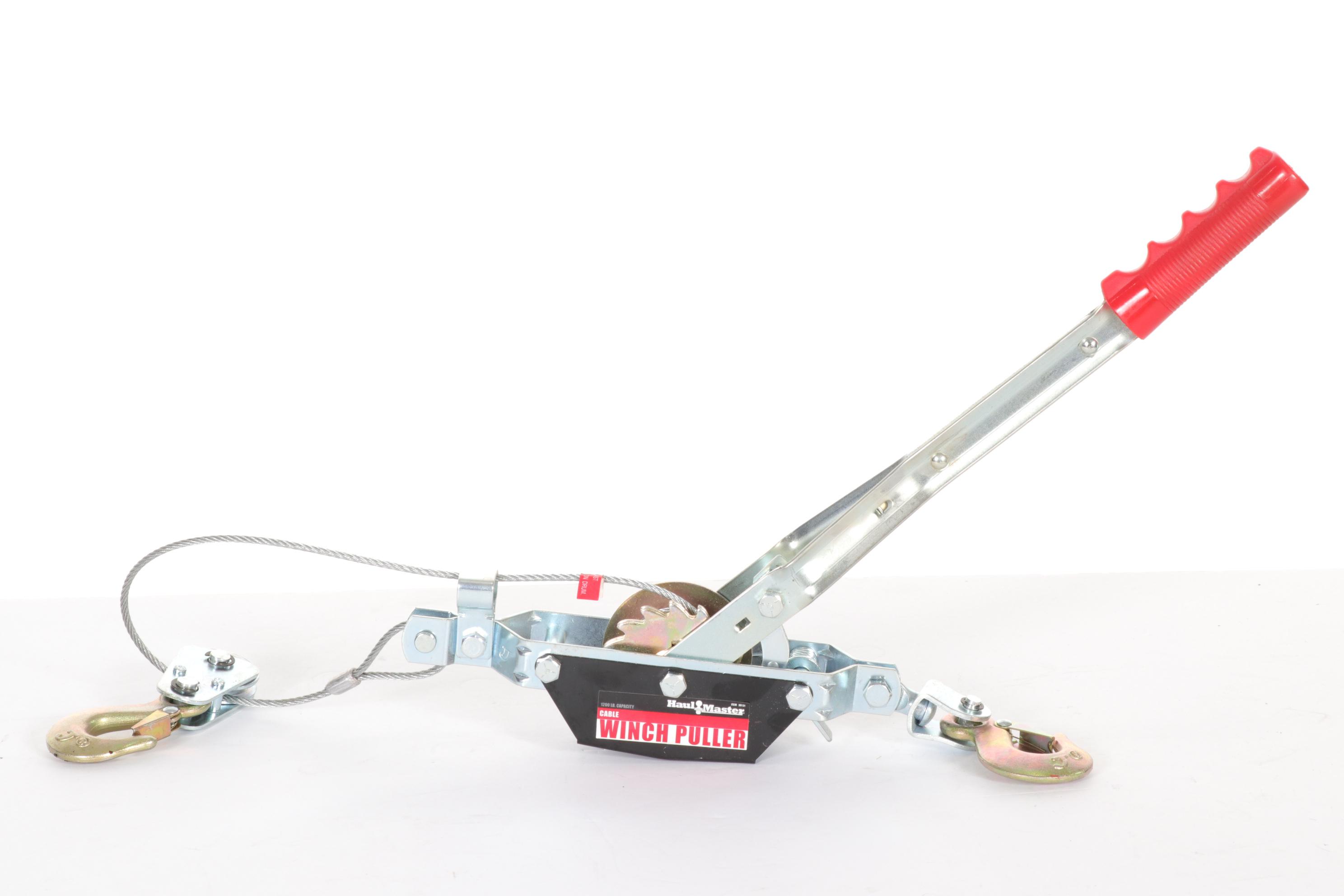 Haul Master Winch Puller, Goldblatt Work Light, Ryobi Laser Level, & More