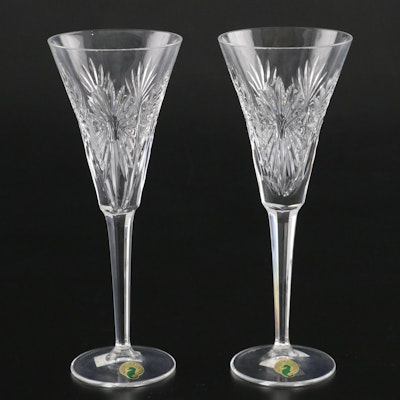 Pair of Waterford "The Millennium Collection: Health" Crystal Champagne Flutes