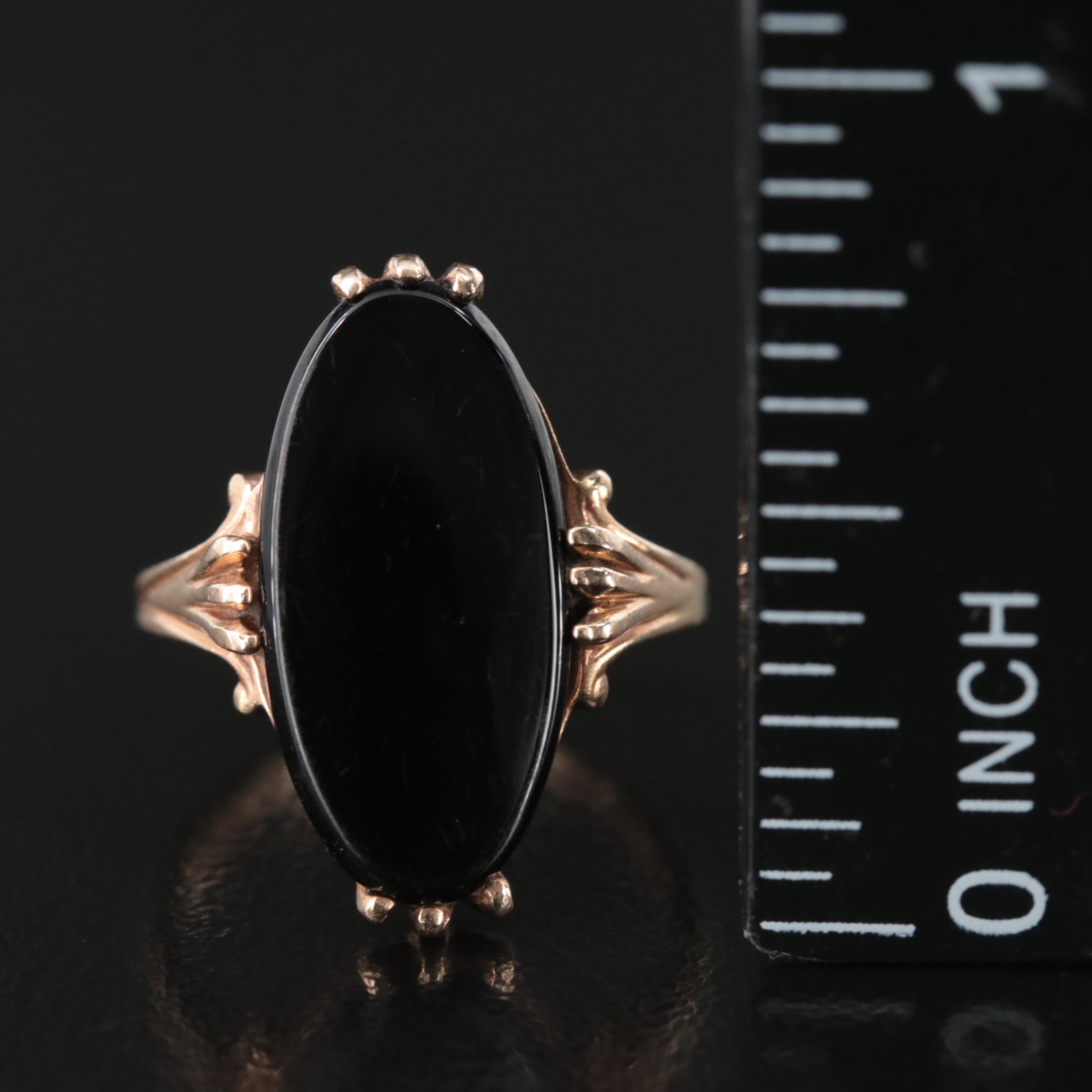 10K Black Onyx Ring