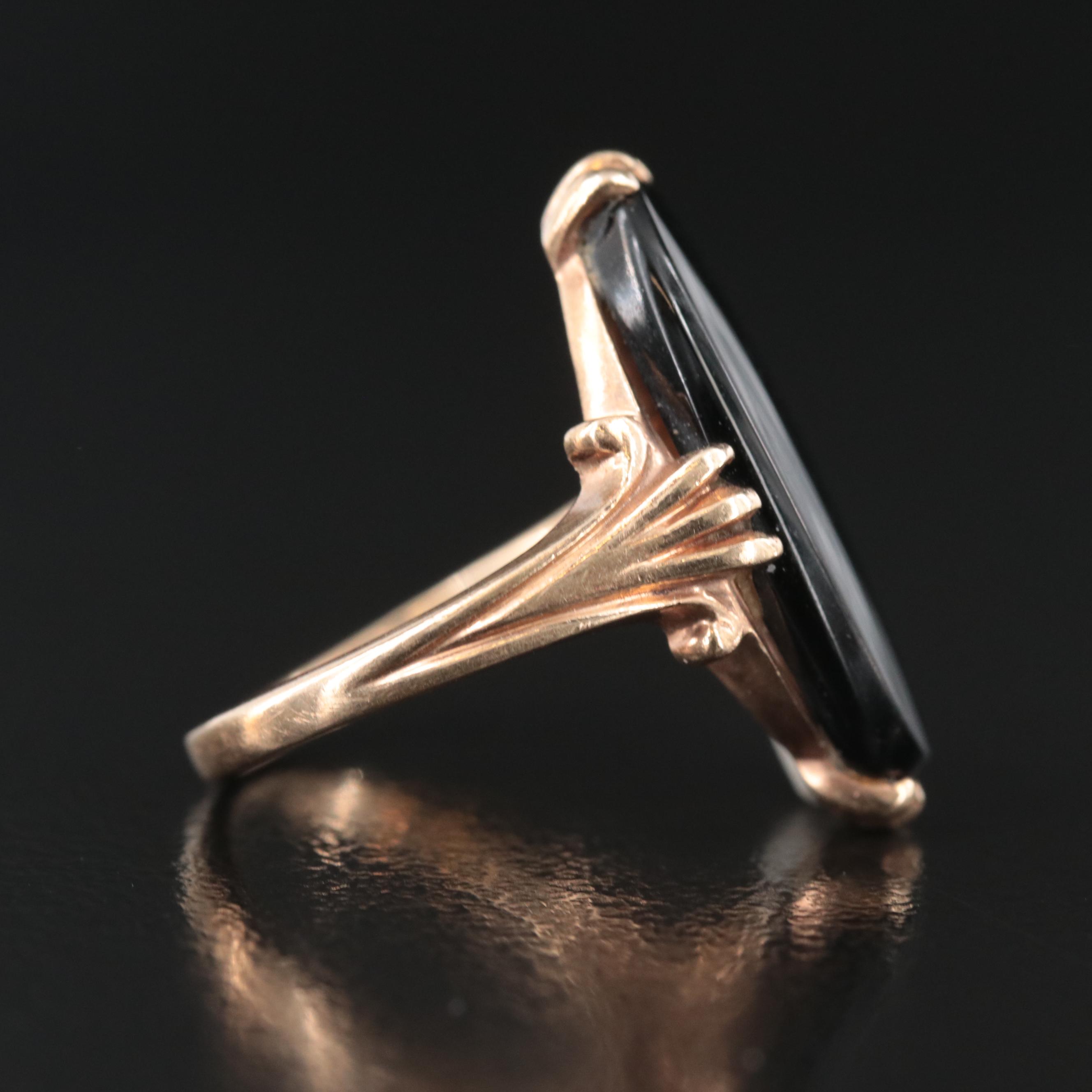 10K Black Onyx Ring