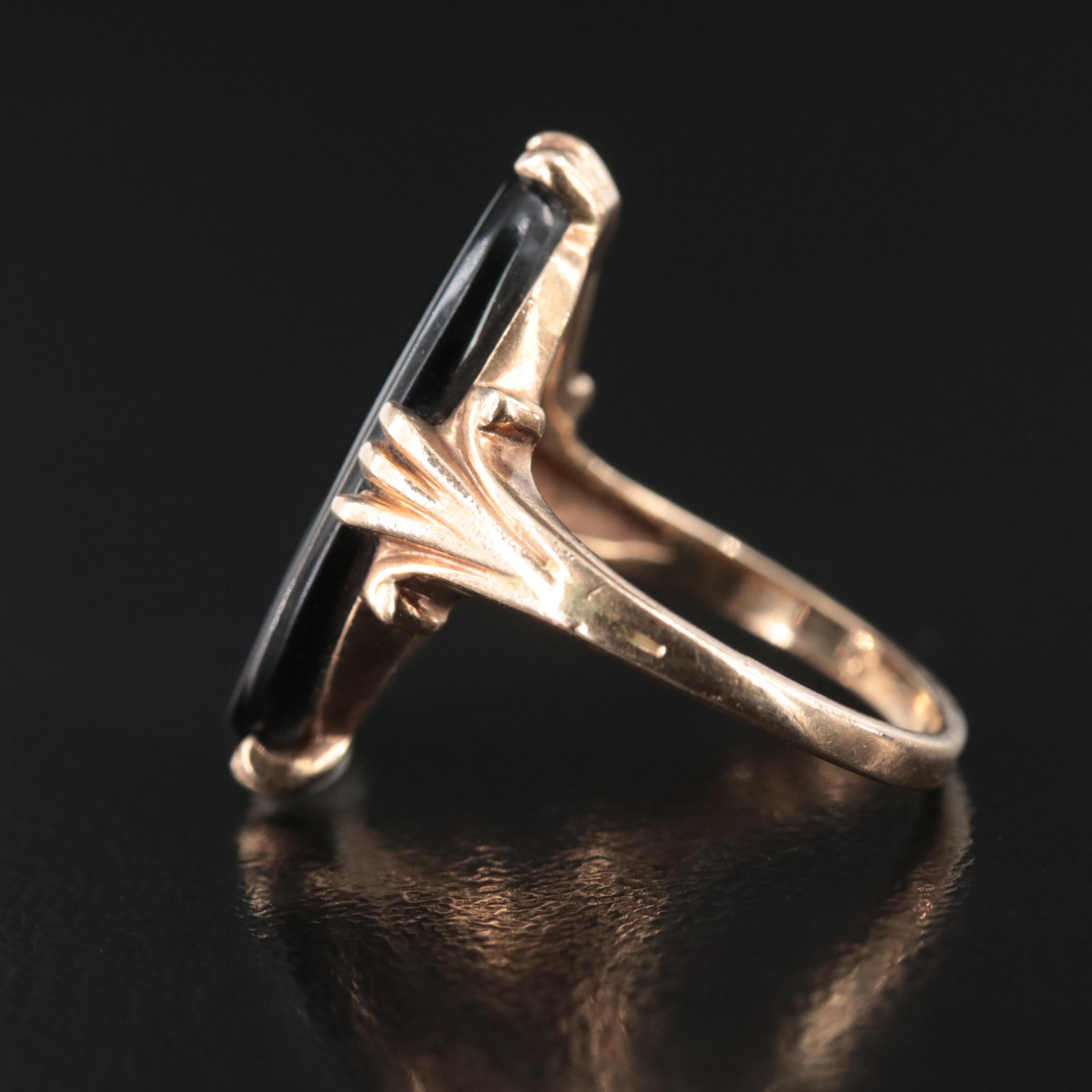10K Black Onyx Ring