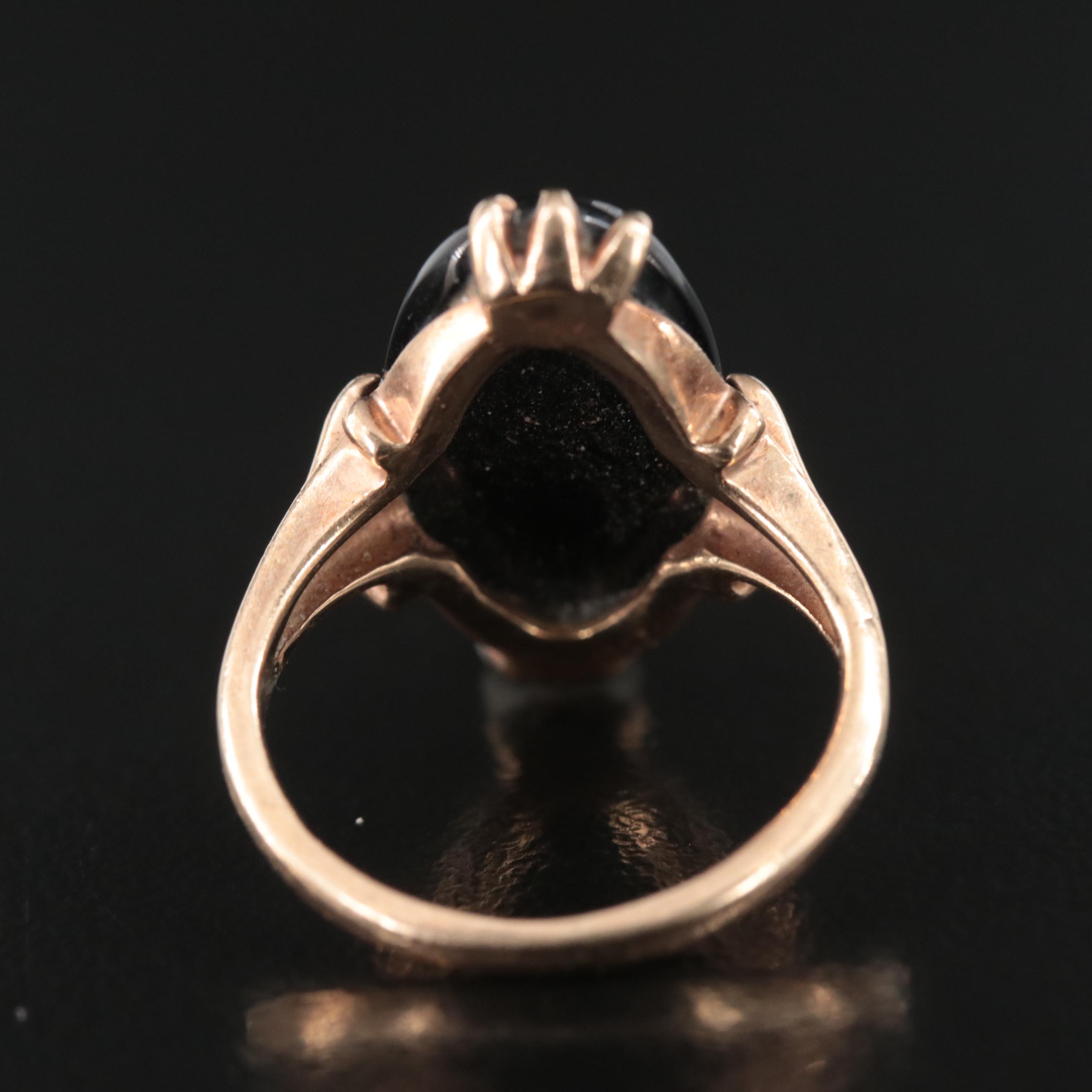 10K Black Onyx Ring