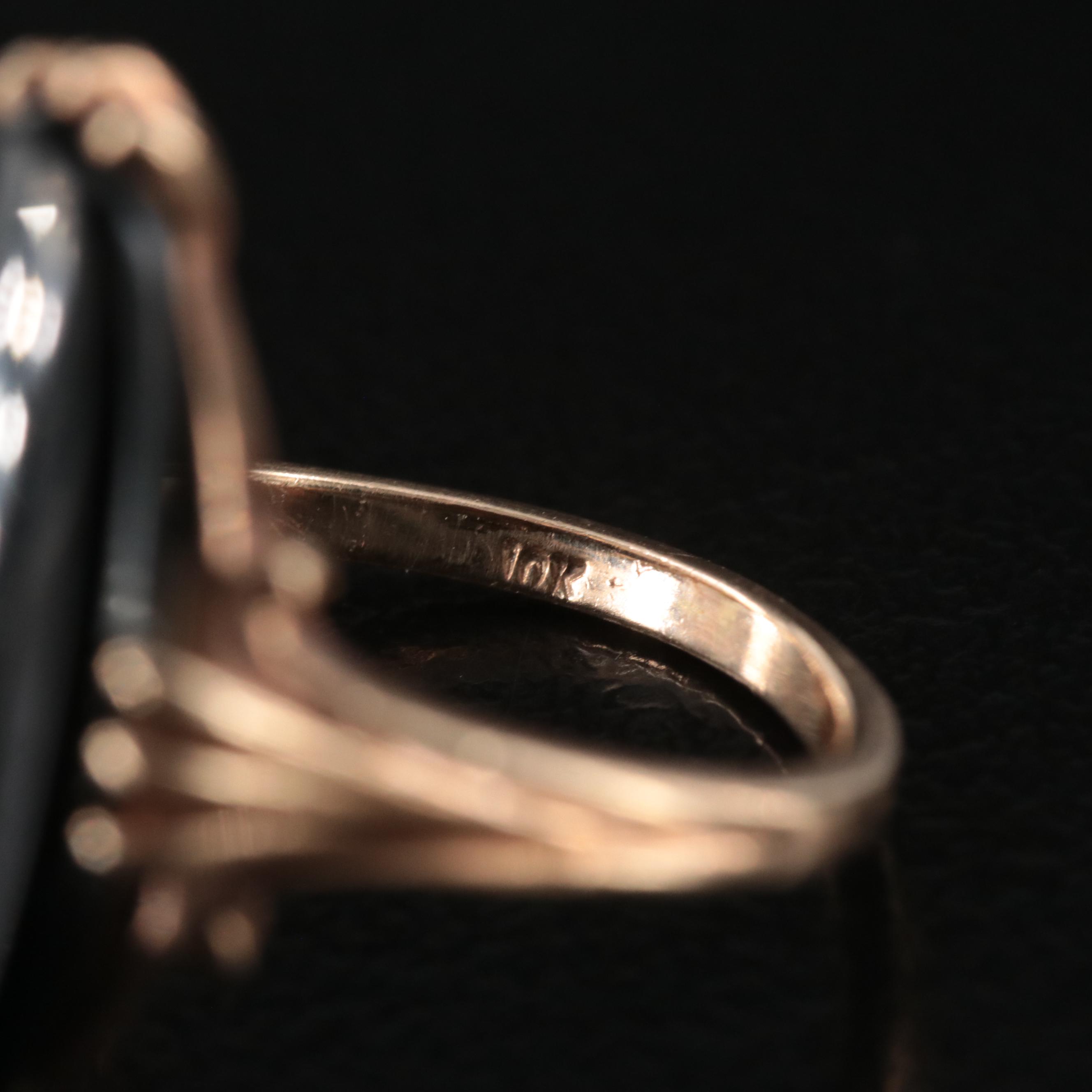 10K Black Onyx Ring