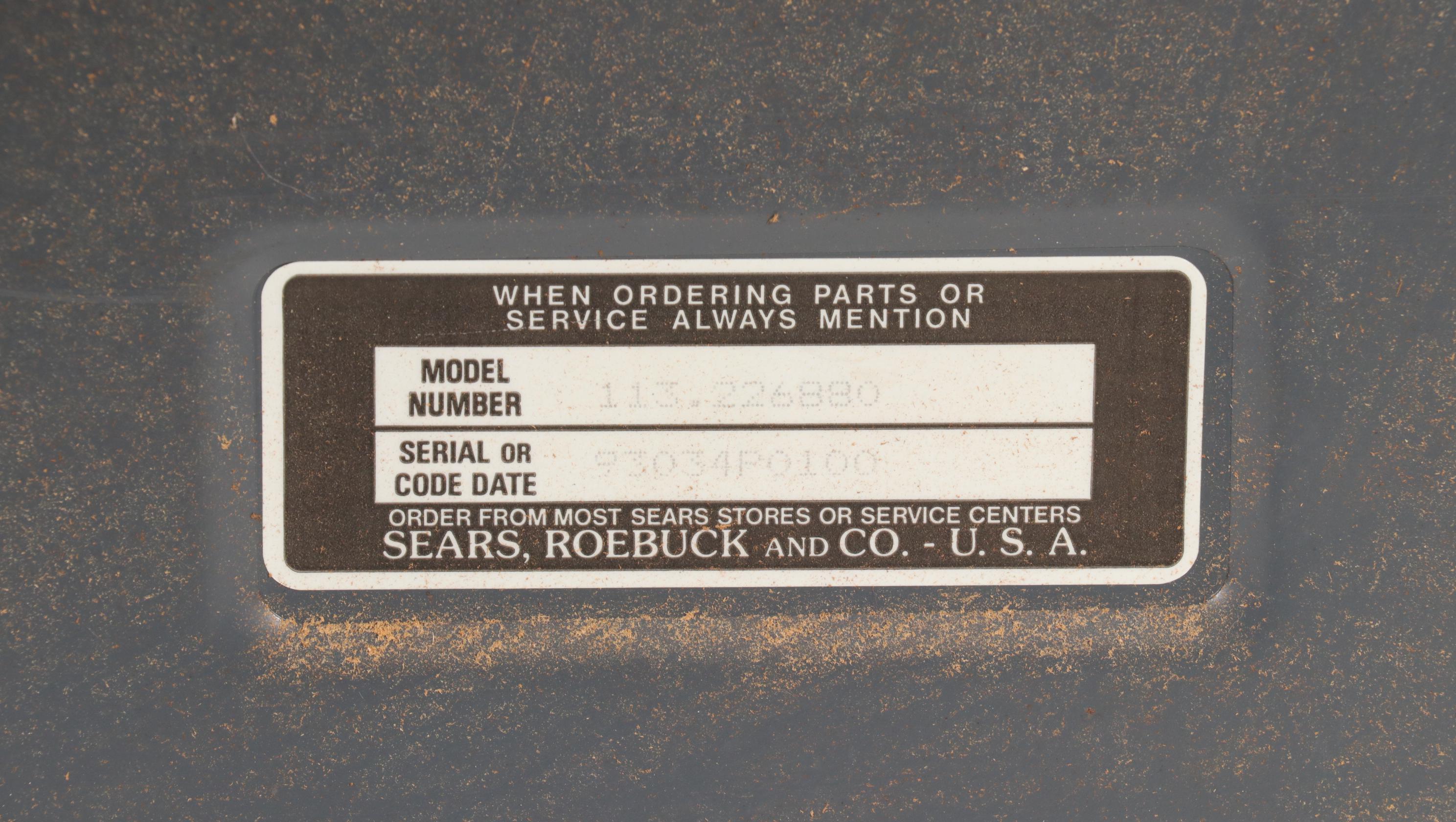 Craftsman Table Saw and Metal Stand, Late 20th Century