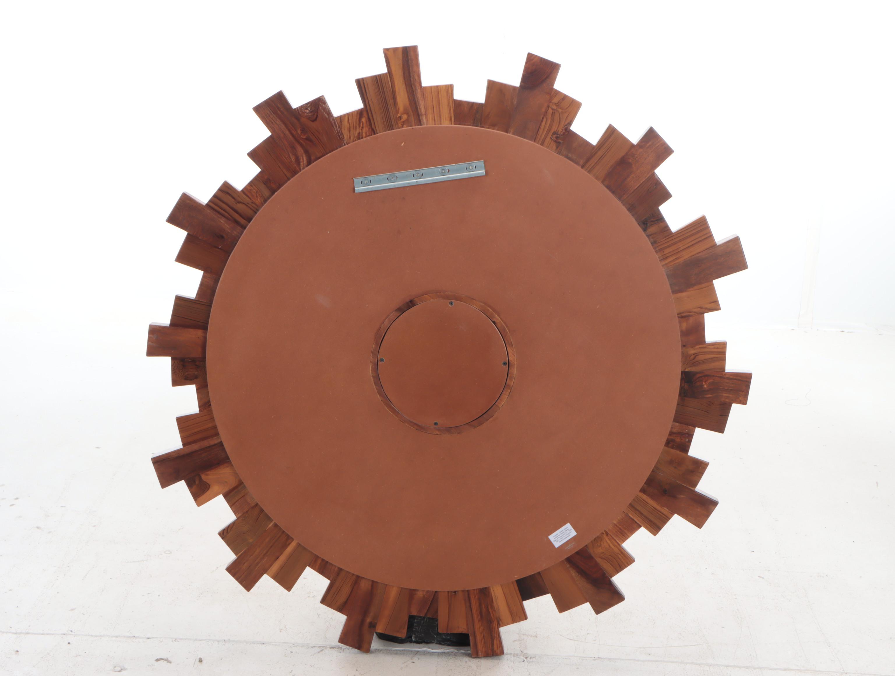 Global Views Walnut Sunburst Wall Mirror