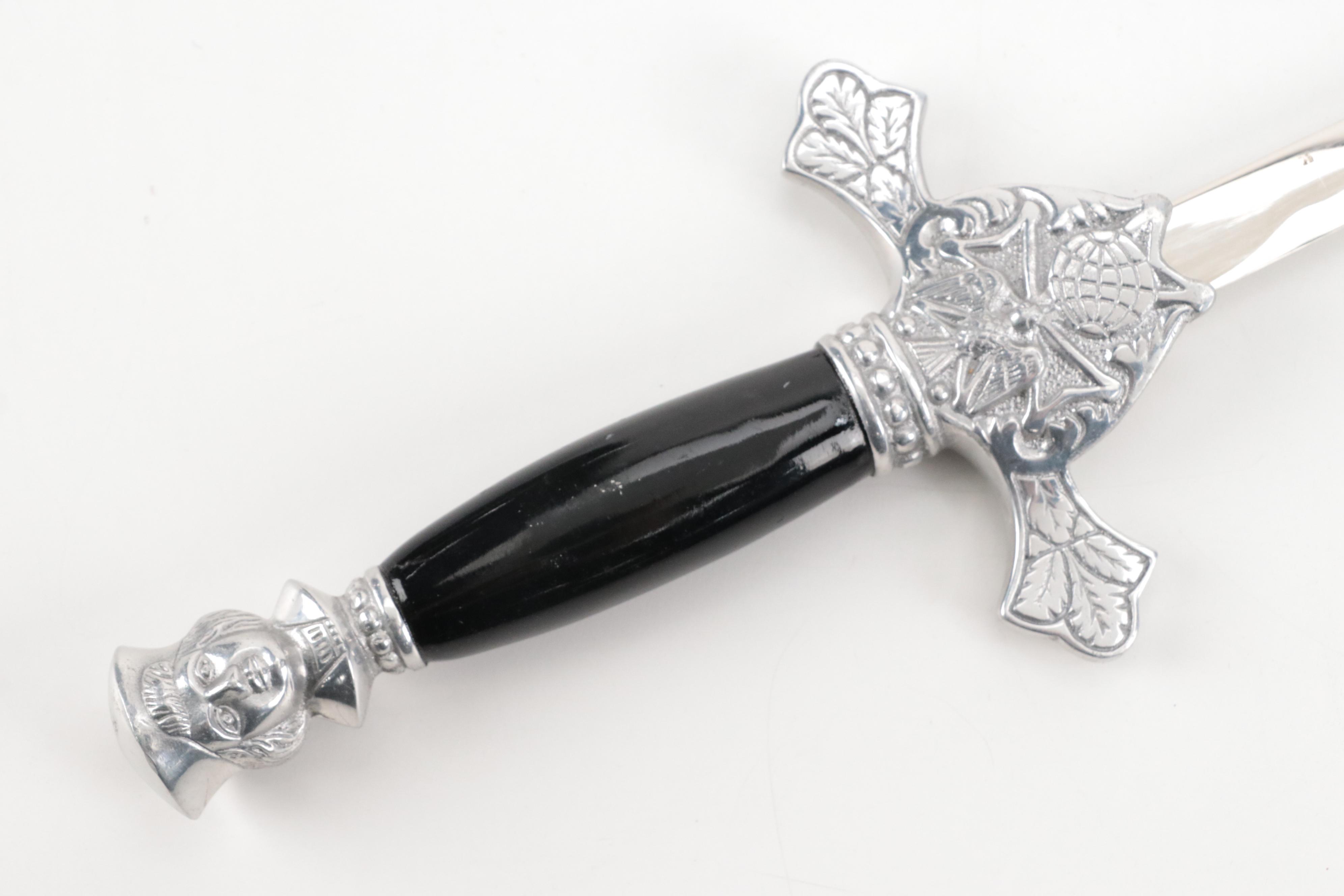 Metal Knights of Columbus Fraternal Ceremonial Sword