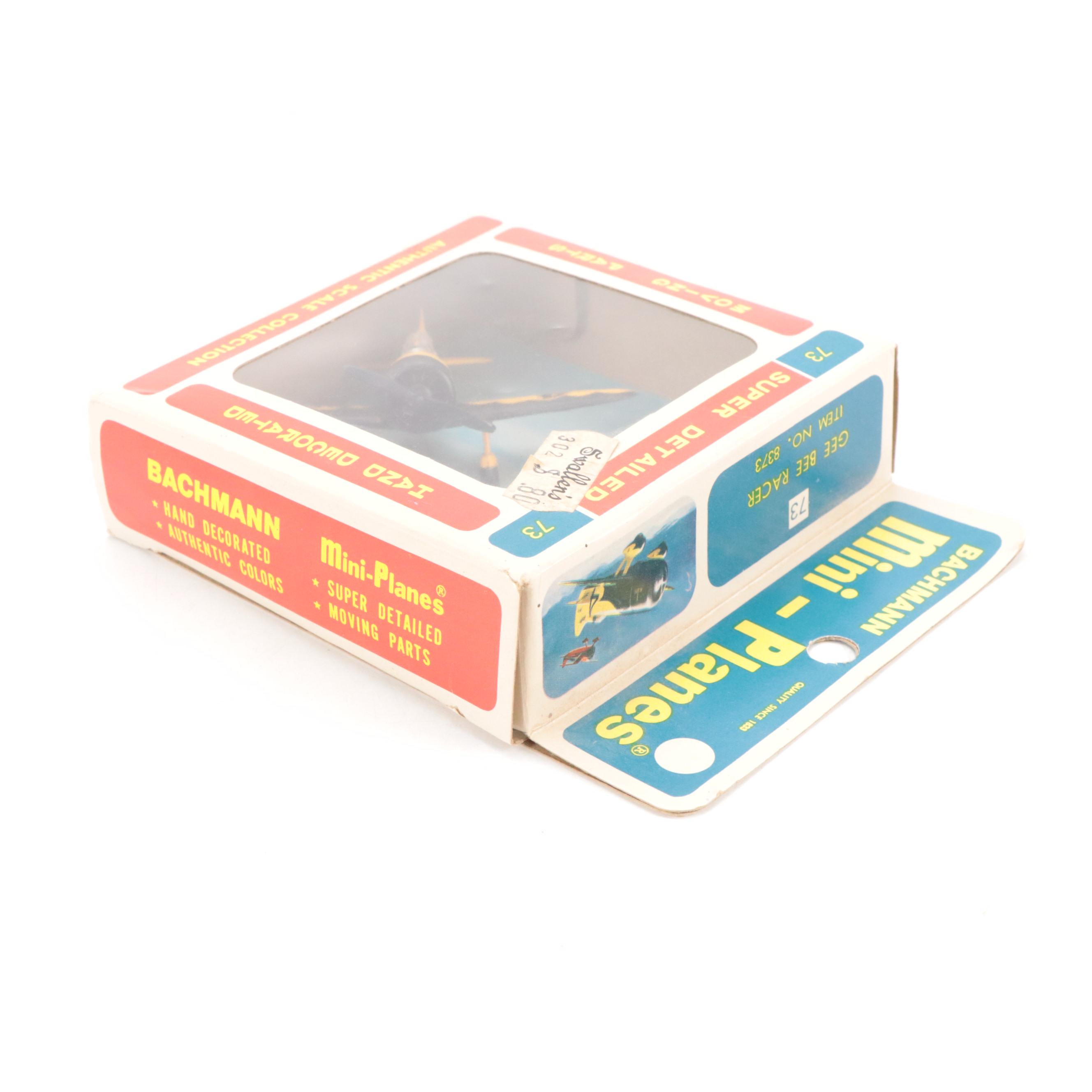 Hand-Carved Wooden Pine Box Derby Cars with Toy Biplane, Coca-Cola Plaque