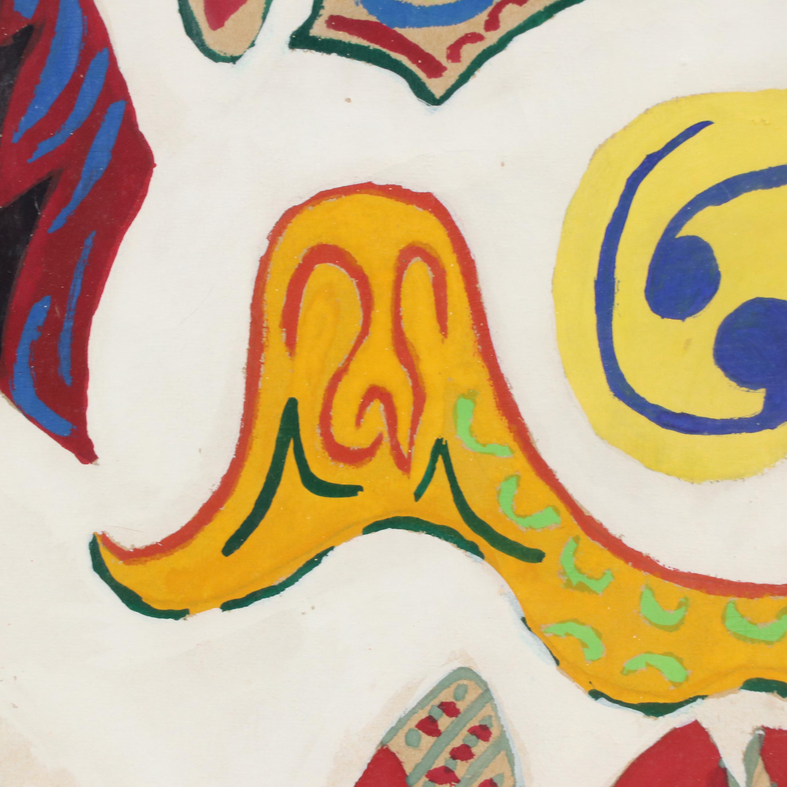 Abstract Stylized Tempera Painting