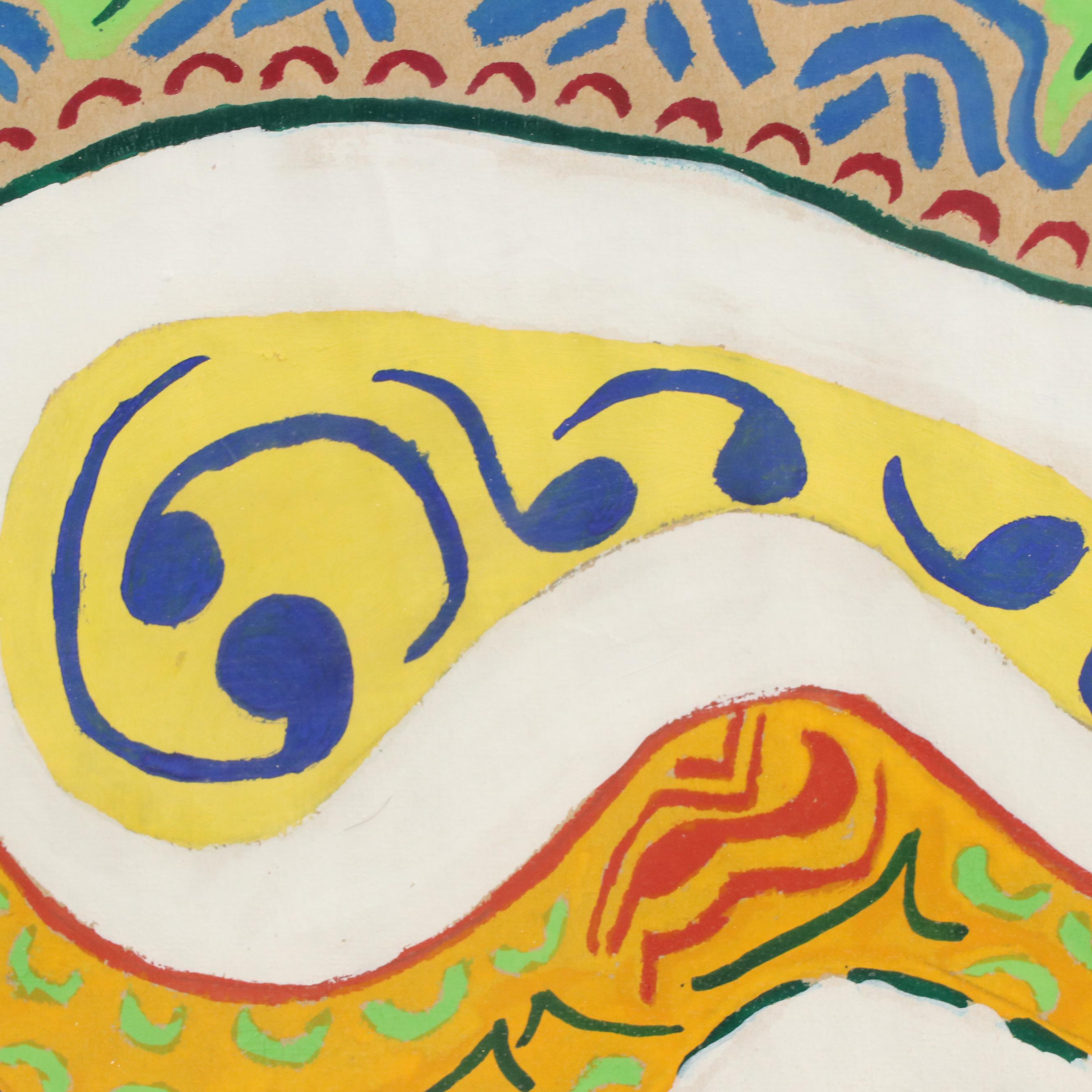 Abstract Stylized Tempera Painting