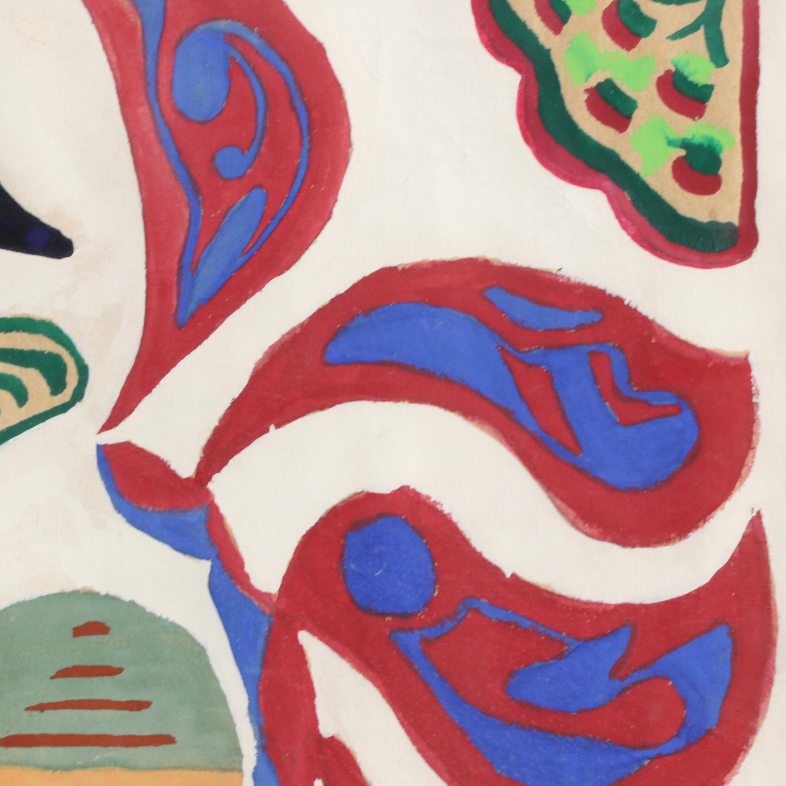 Abstract Stylized Tempera Painting