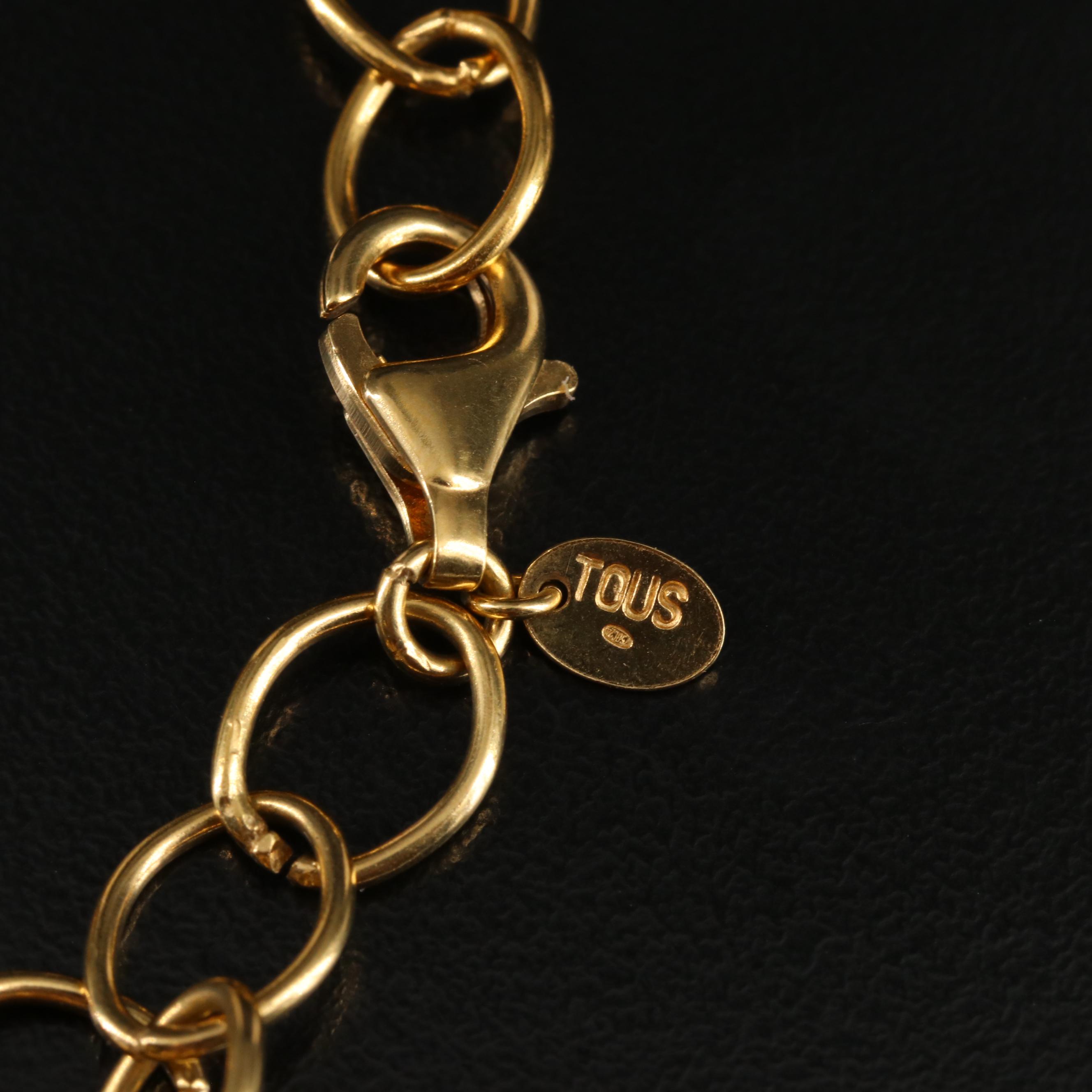 Tous 18K Bracelet with Filigree Charms