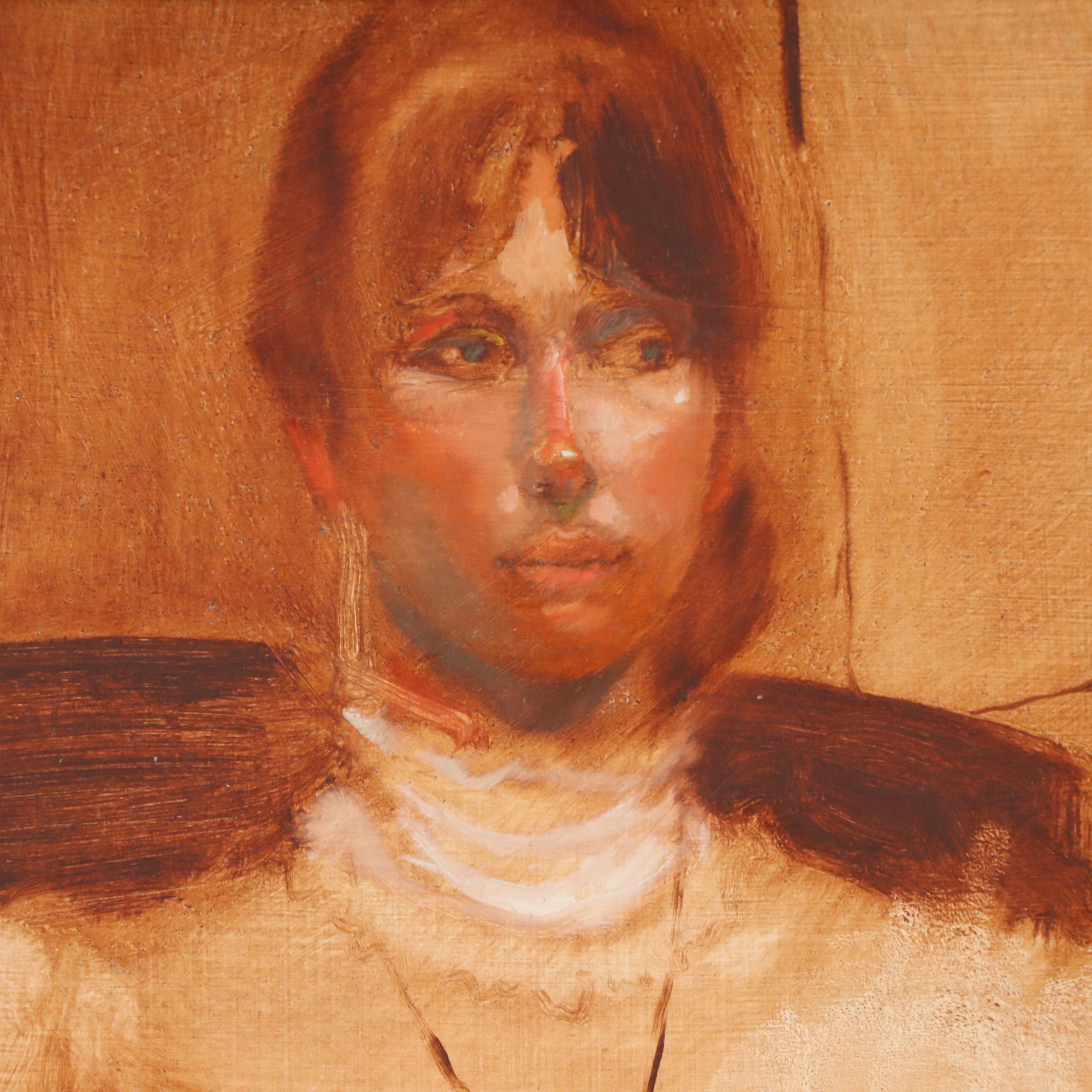 Imprimatura Oil Portrait Painting of Lady