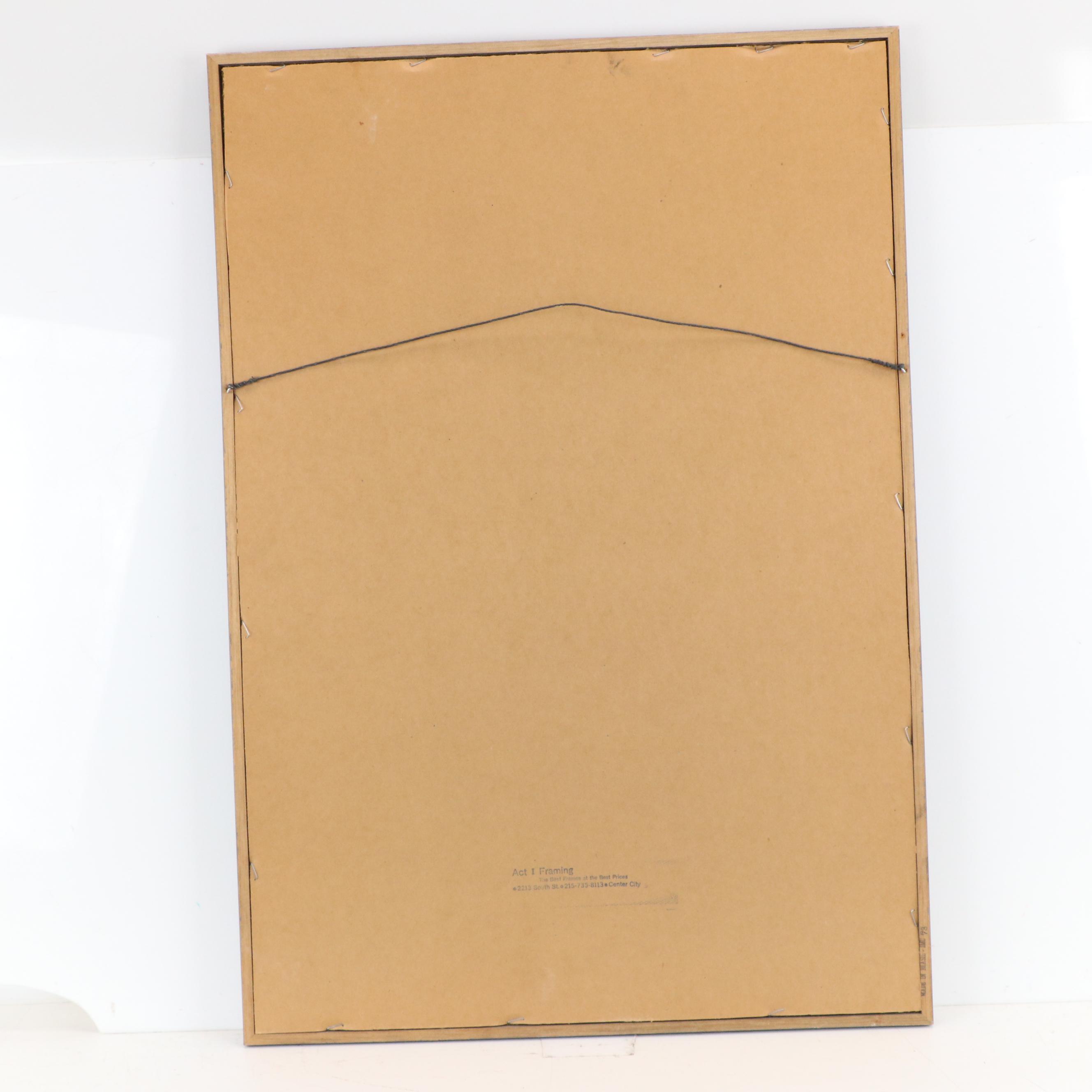 Emilio De La Rosa Allegorical Amate Bark Painting of Serpents and Angels