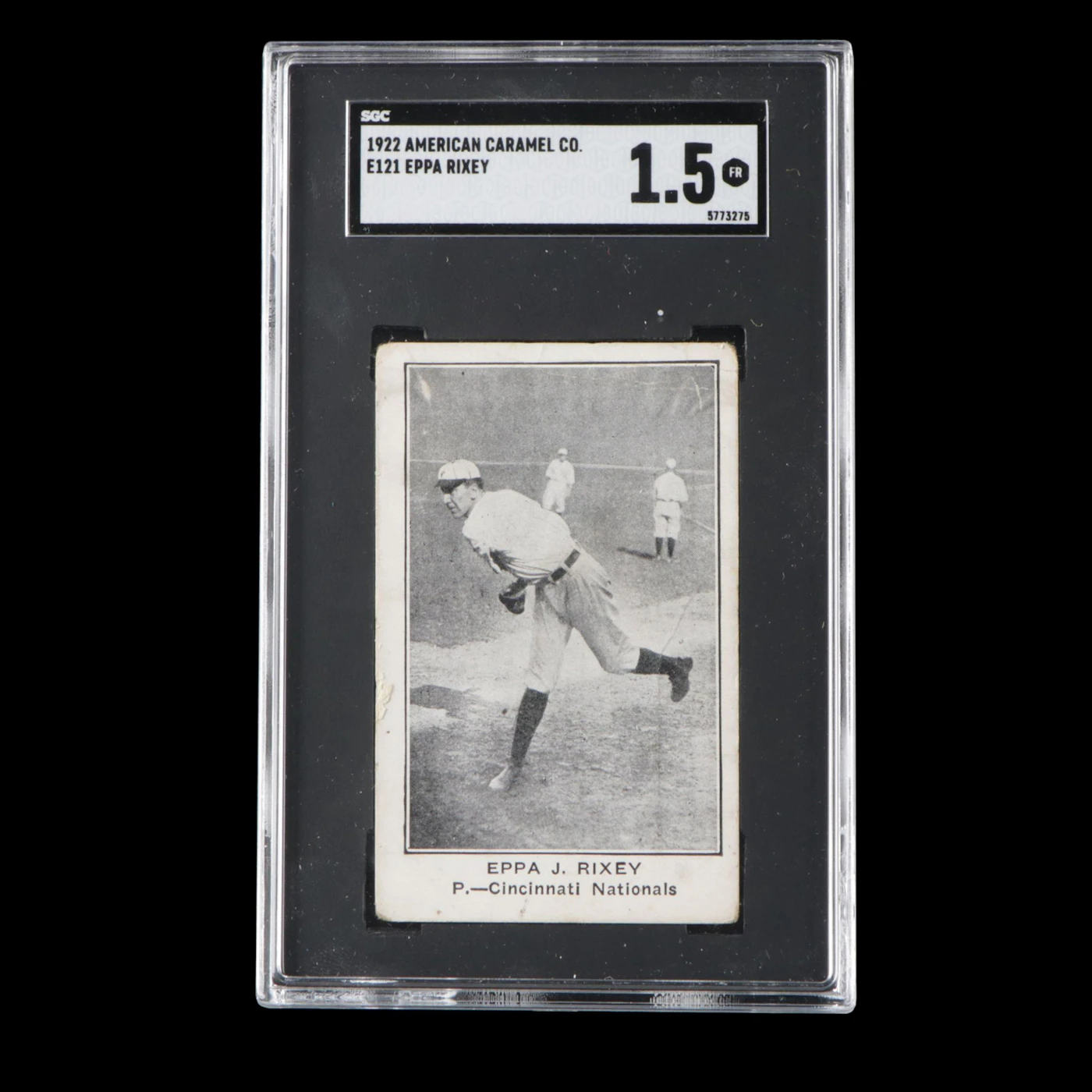 1922 American Caramel Company Eppa Rixey Baseball Card Graded SGC 1.5 ...