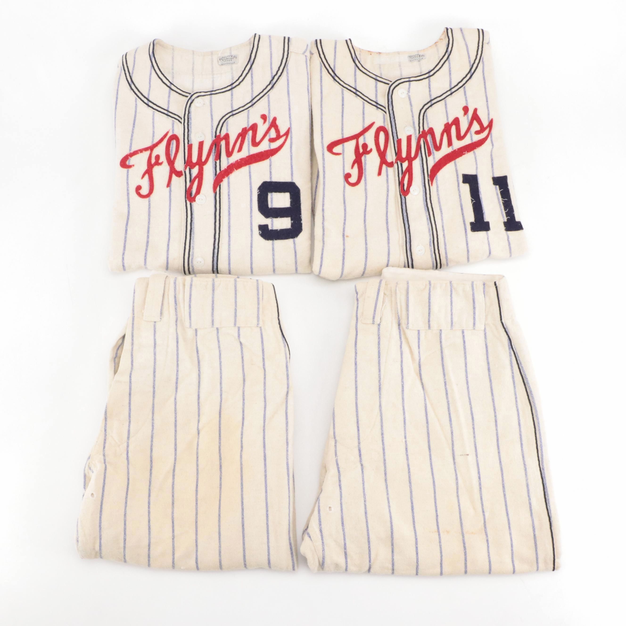 Flynn's Sutcliffe Co. Youth Baseball Uniforms, Early-Mid 20th Century